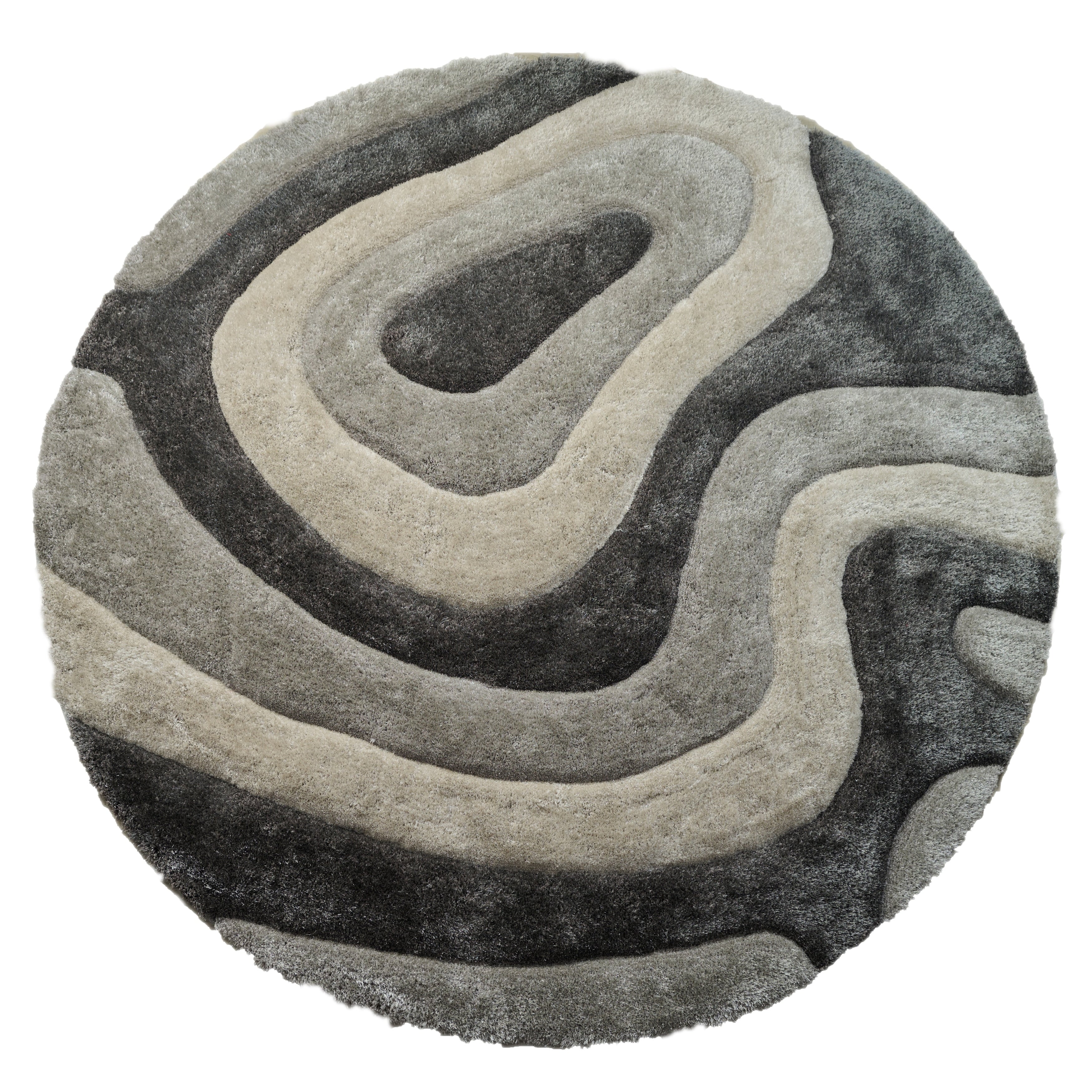 Tapis à poils longs Mateos au design abstrait