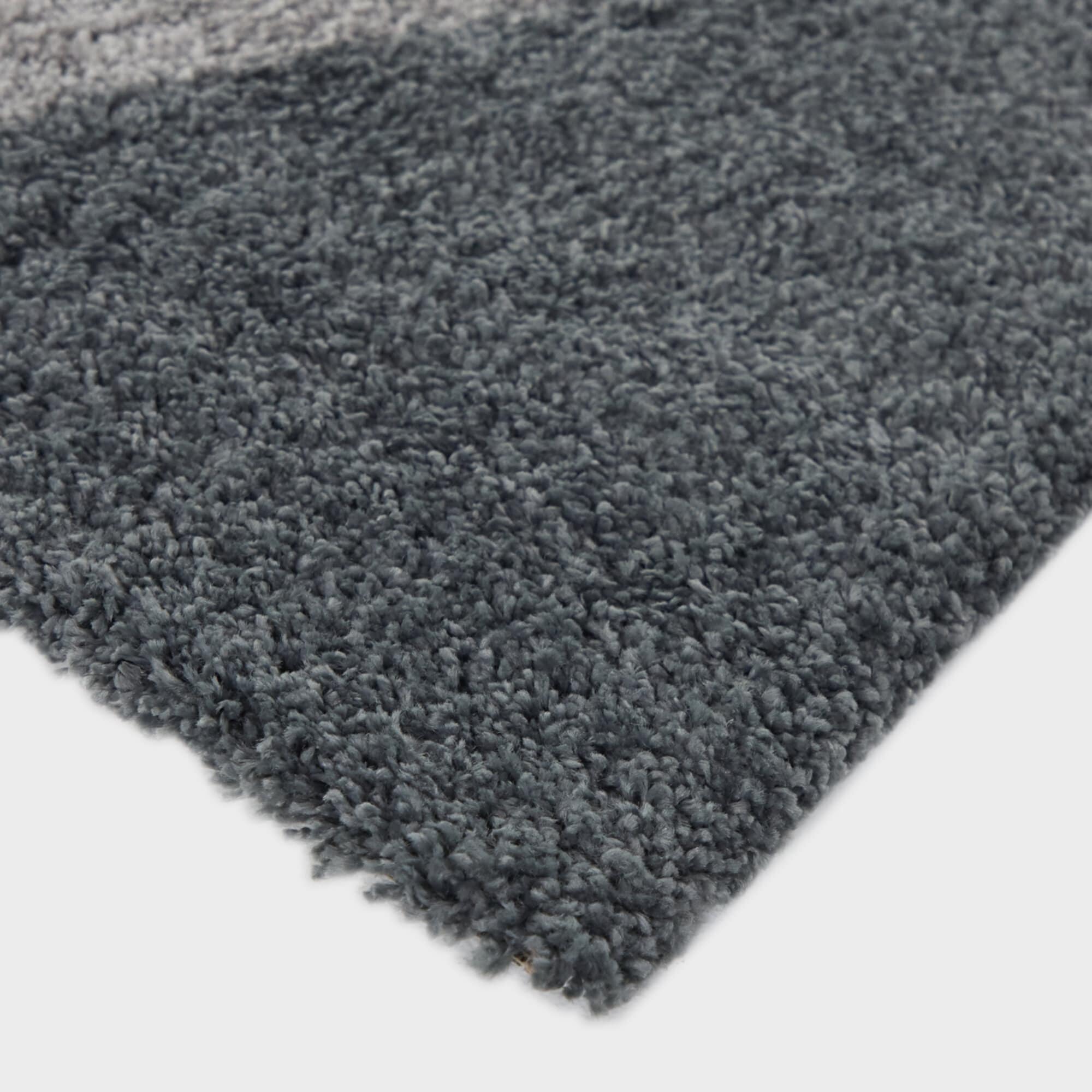 Tapis à poils longs Merril de style moderne du milieu du siècle, à blocs de couleurs