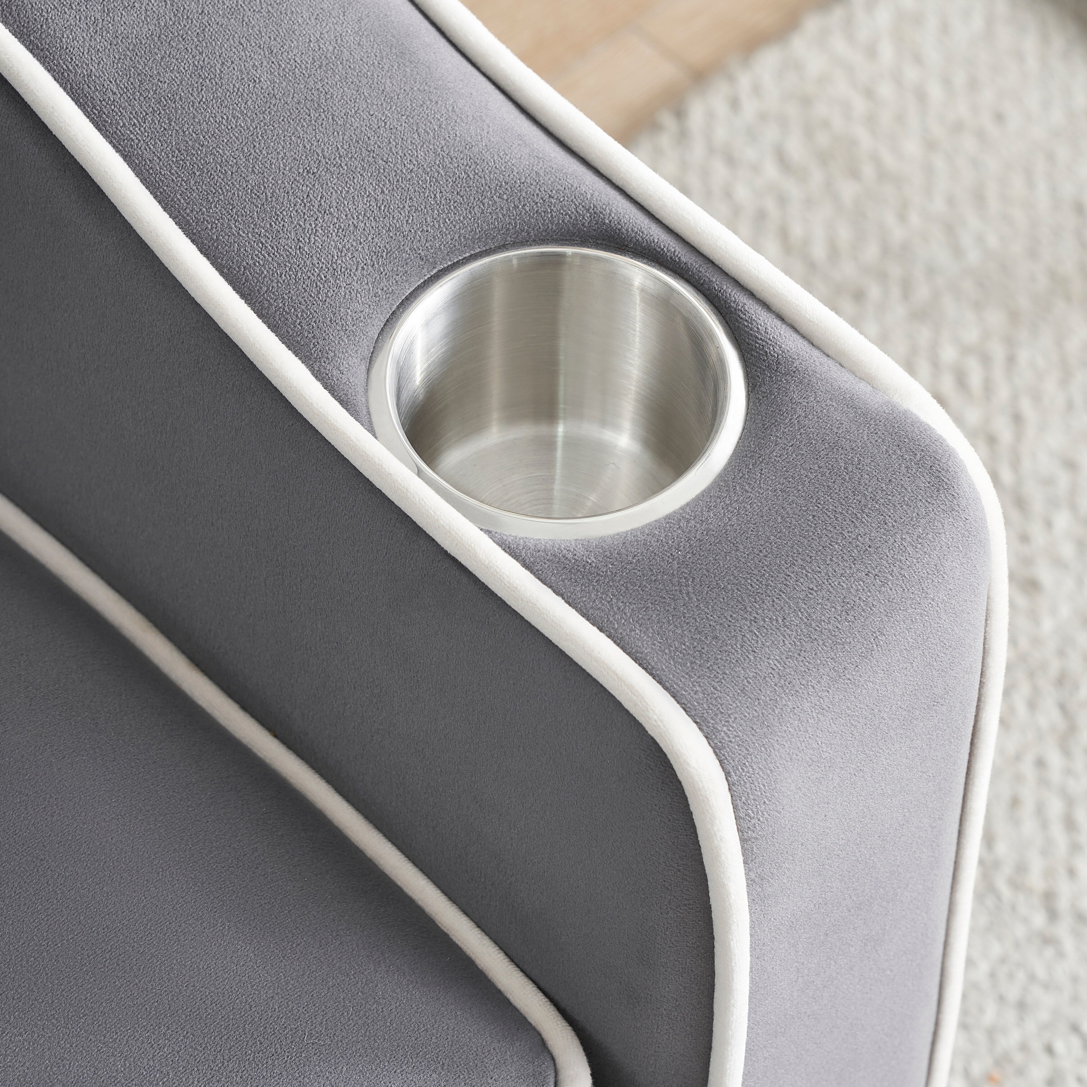 Canapé-lit convertible 3 en 1 moderne 70.86 avec dossier réglable et port de chargement USB pour le salon