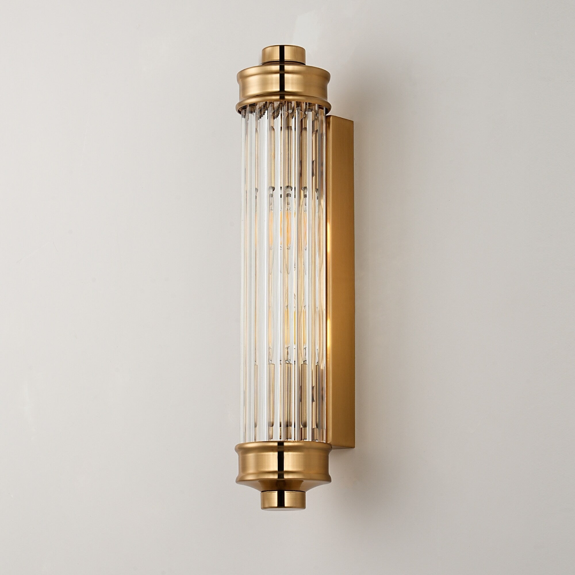 Nordic Postmodern Wall Sconce, European Wall Light in Simple Vintage Glass Crystal