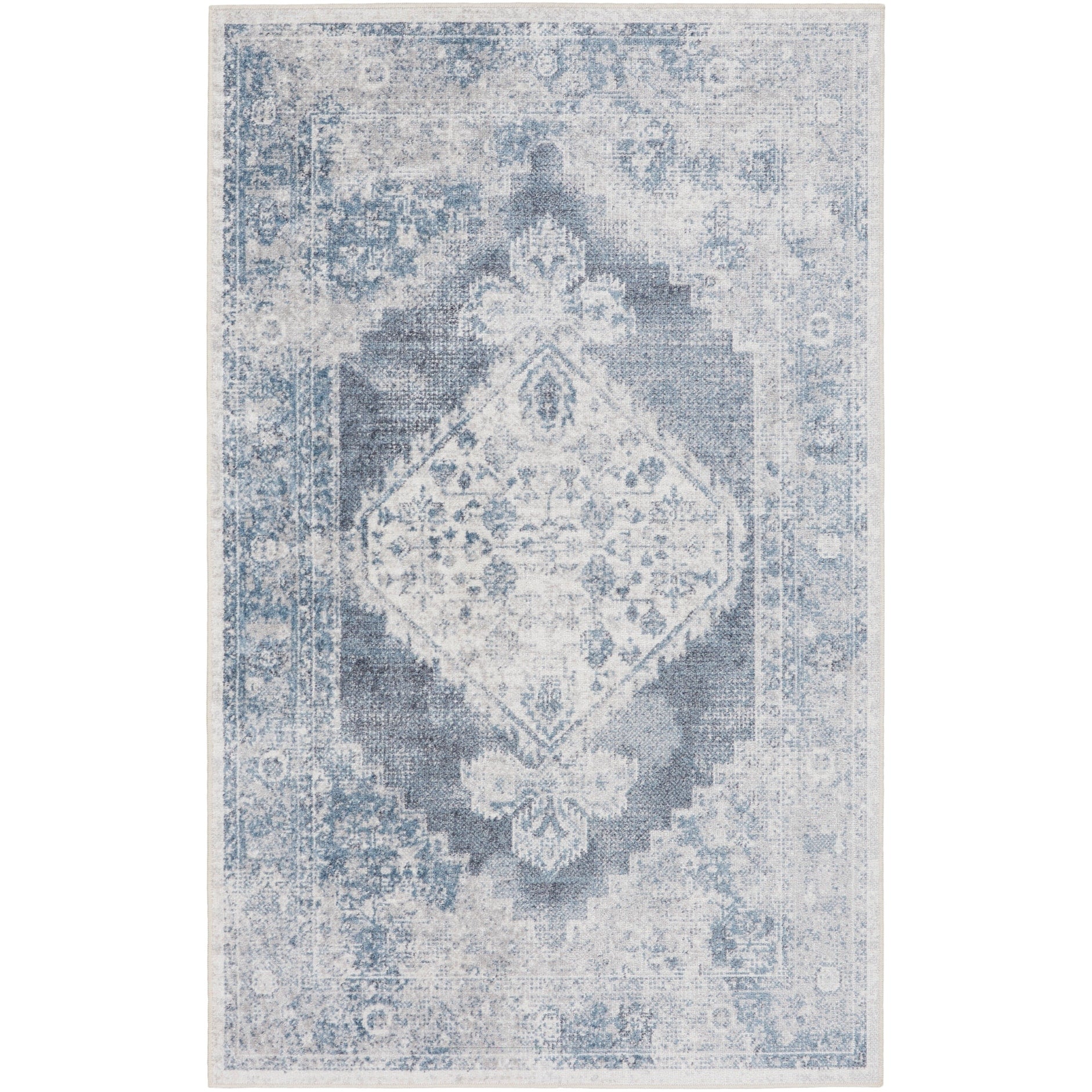 Tapis persan vieilli Nourison Abby lavable en machine pour l'intérieur uniquement