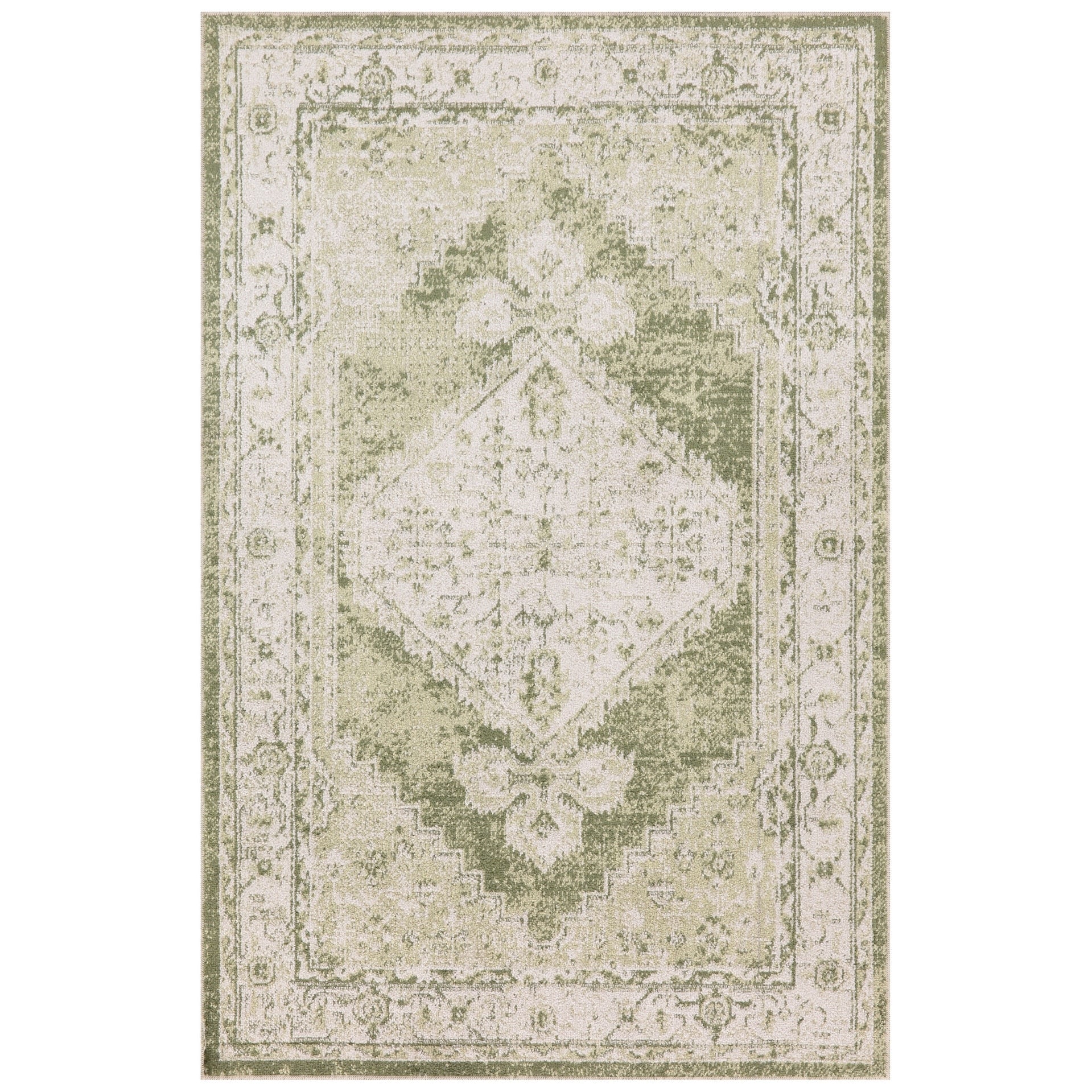 Tapis persan vieilli Nourison Abby lavable en machine pour l'intérieur uniquement