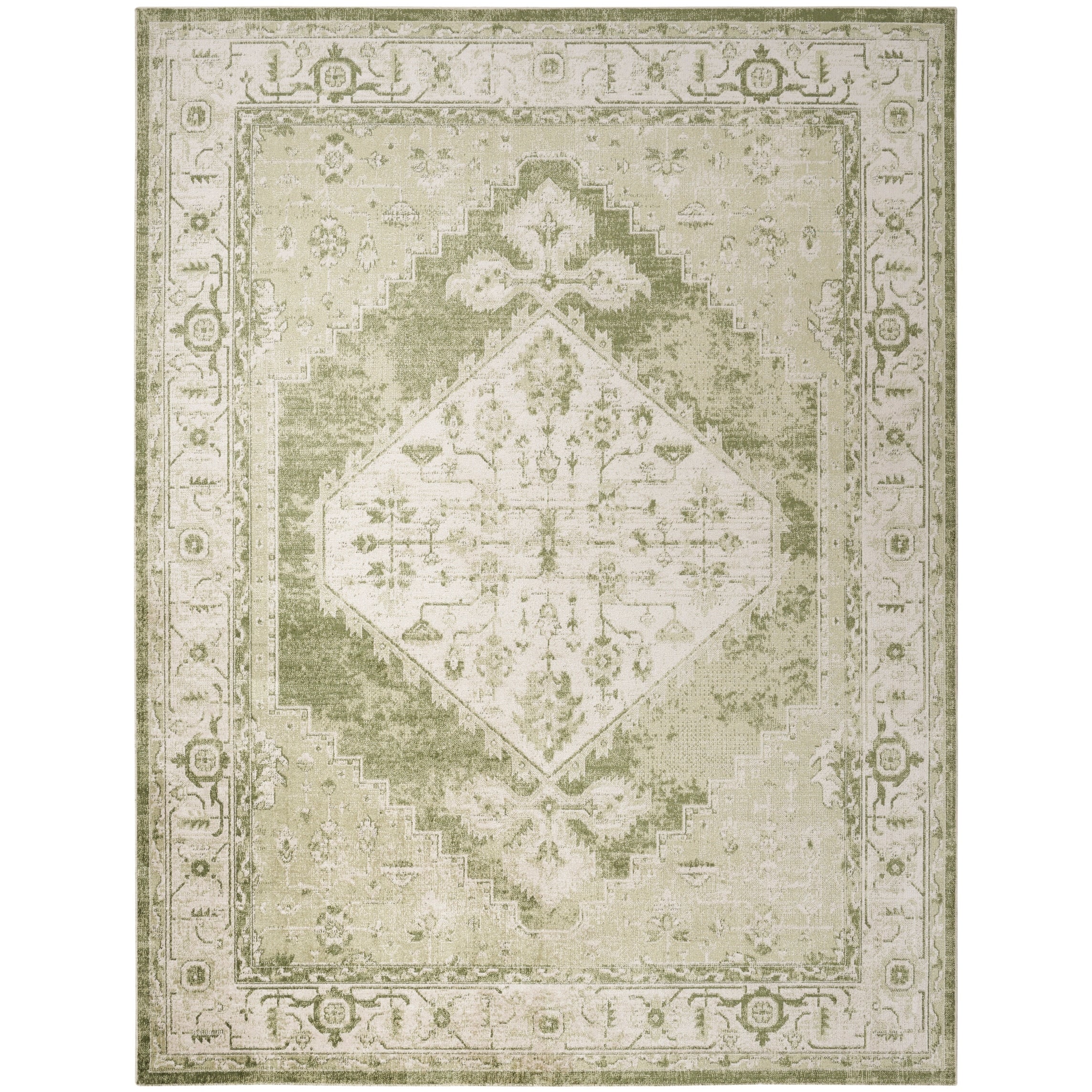 Tapis persan vieilli Nourison Abby lavable en machine pour l'intérieur uniquement