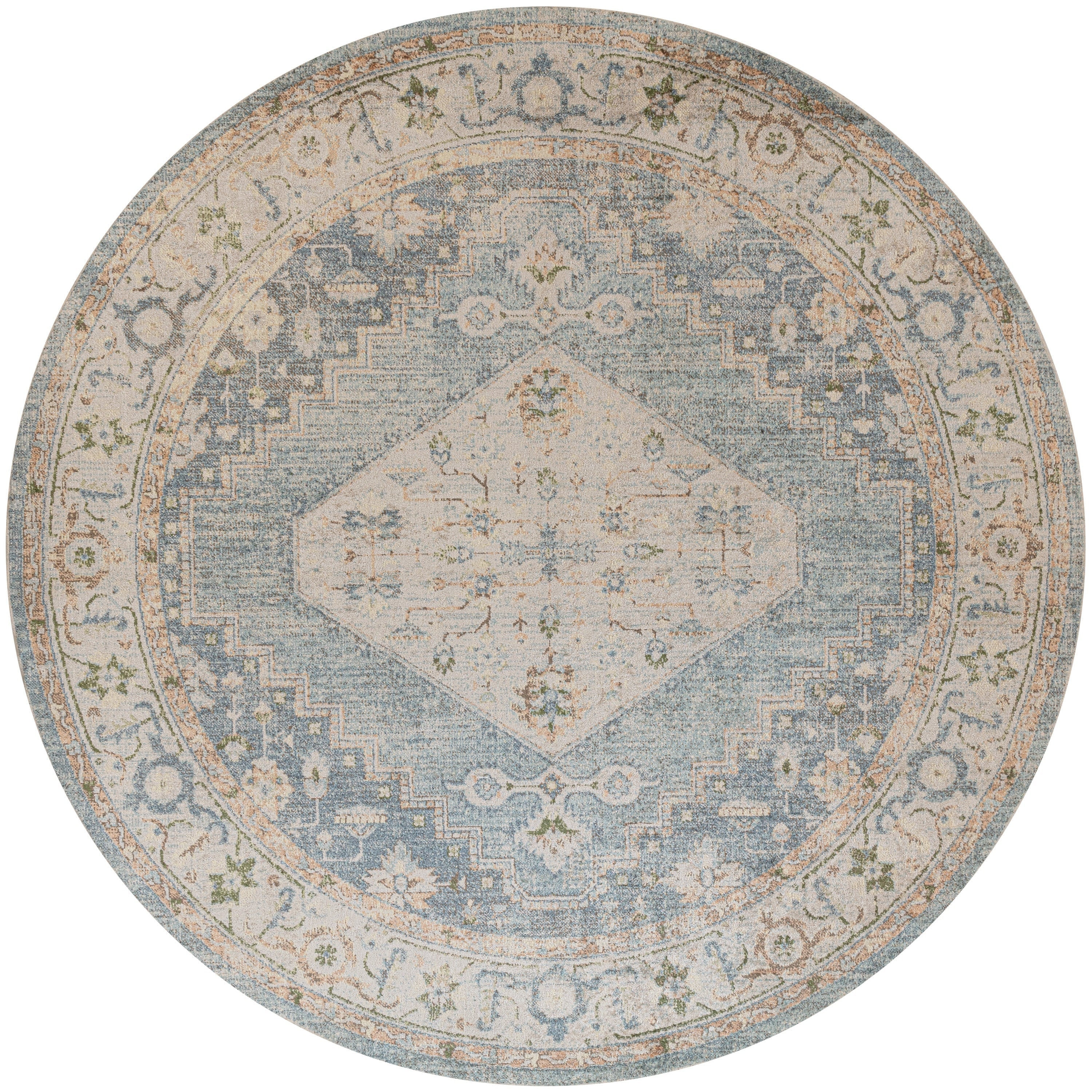 Tapis persan vieilli Nourison Abby lavable en machine pour l'intérieur uniquement