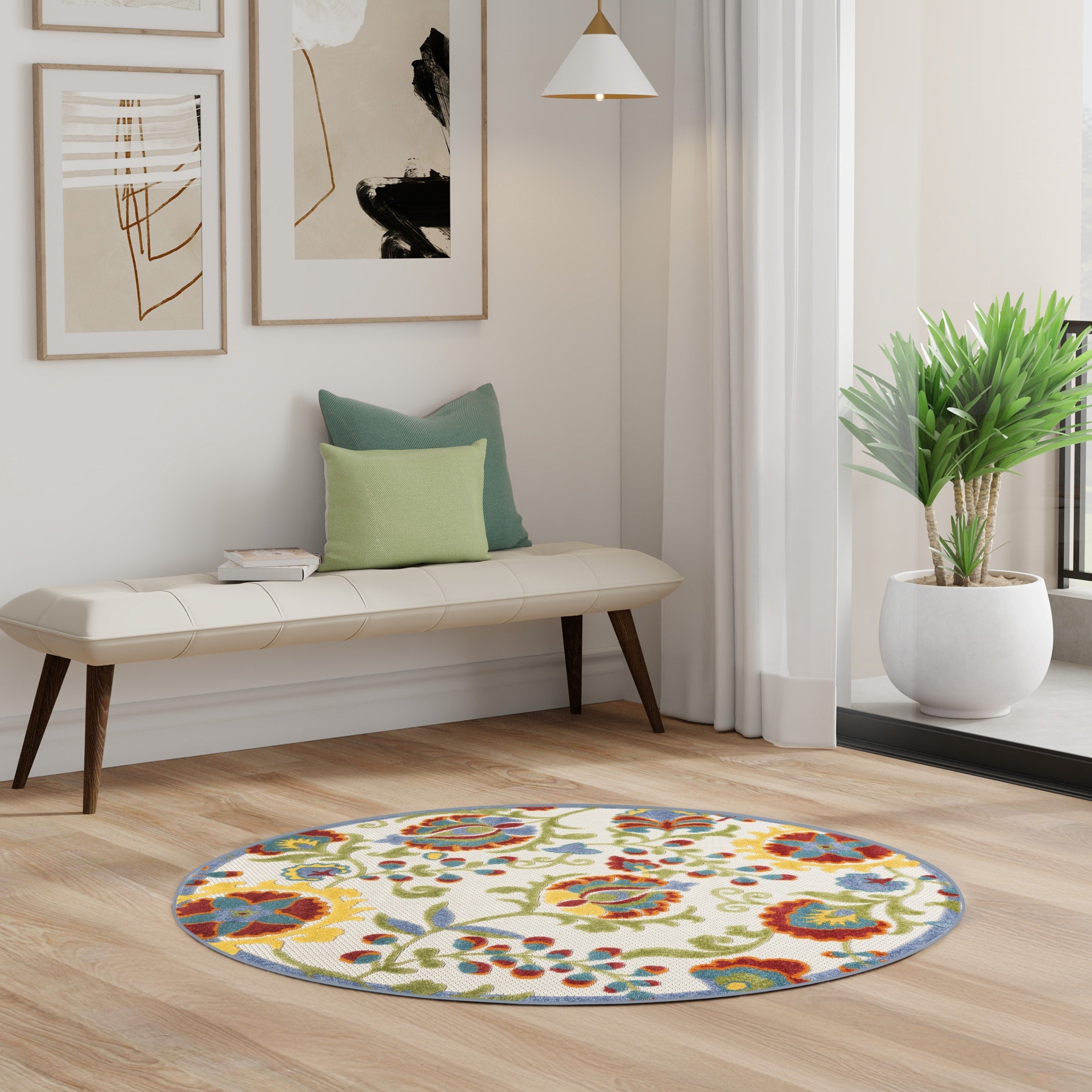 Tapis floral d'intérieur/extérieur Nourison Alice