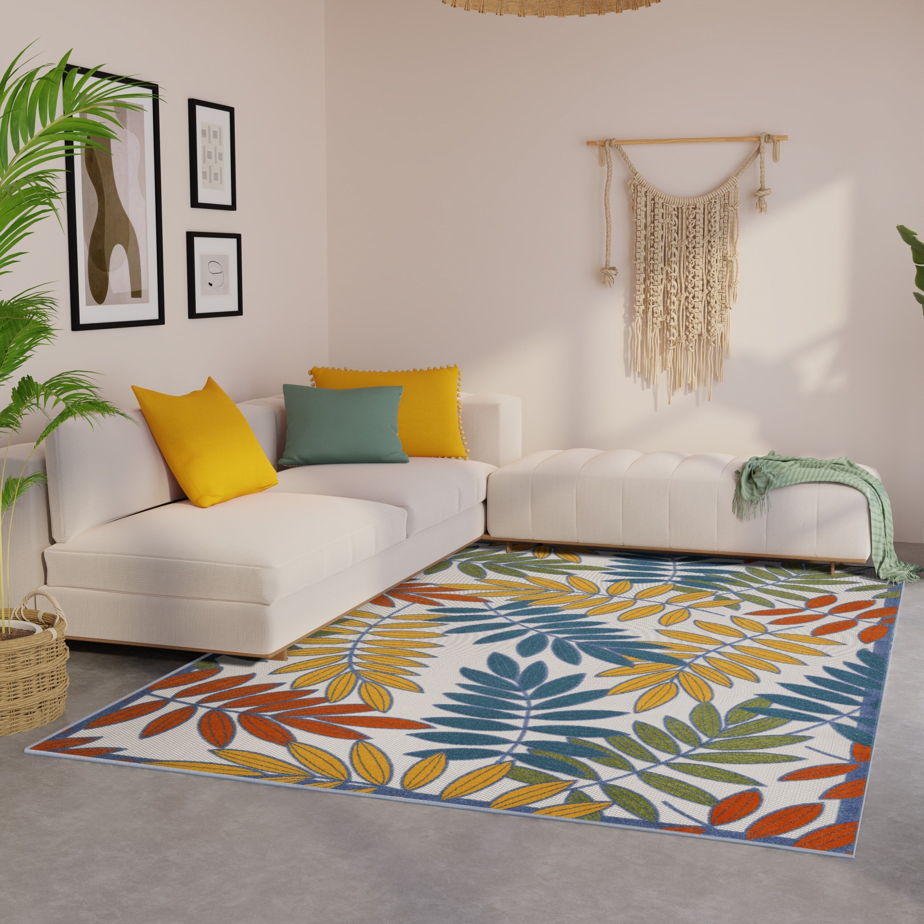 Tapis floral d'intérieur/extérieur Nourison Alice