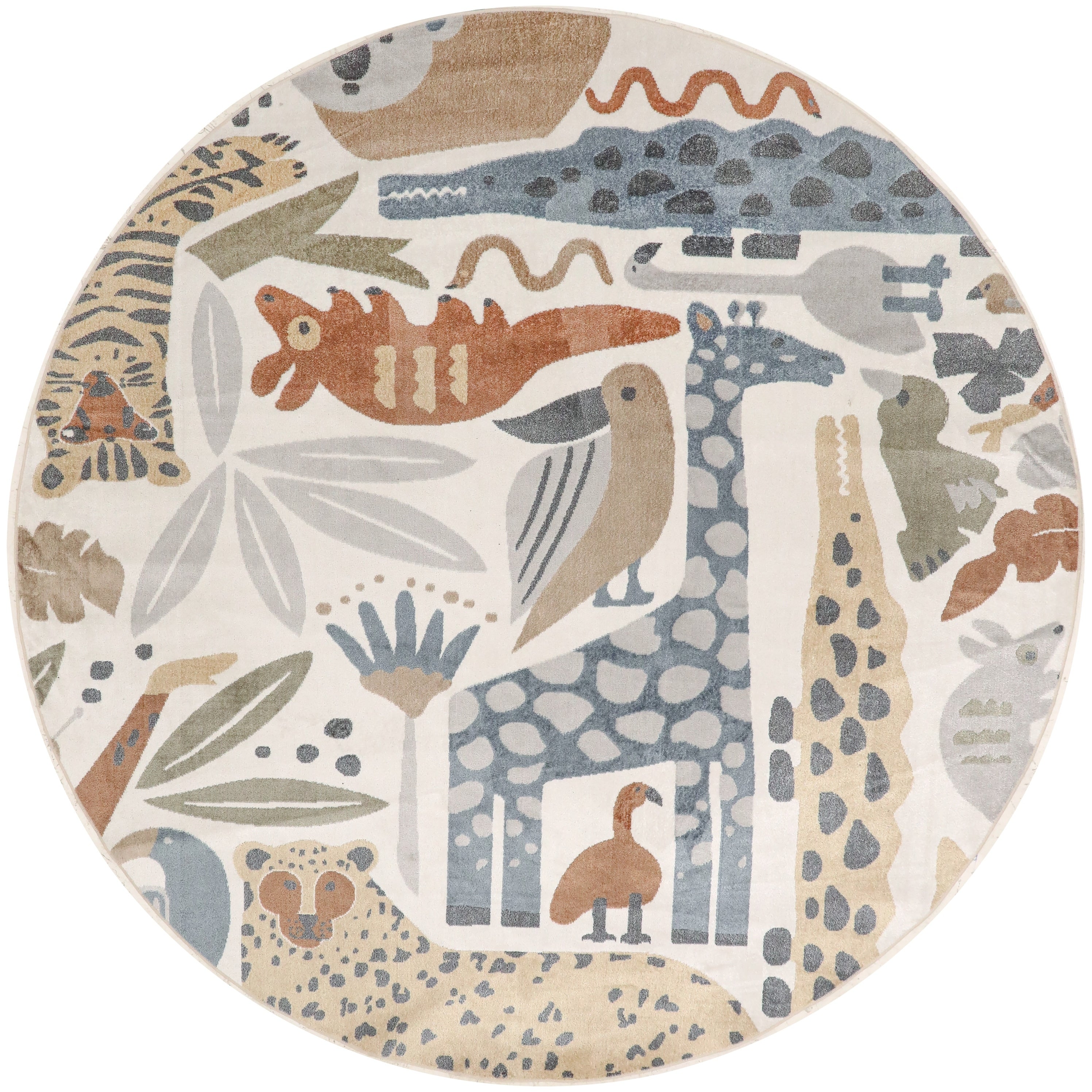 Tapis Nourison Astra lavable en machine à imprimé animal