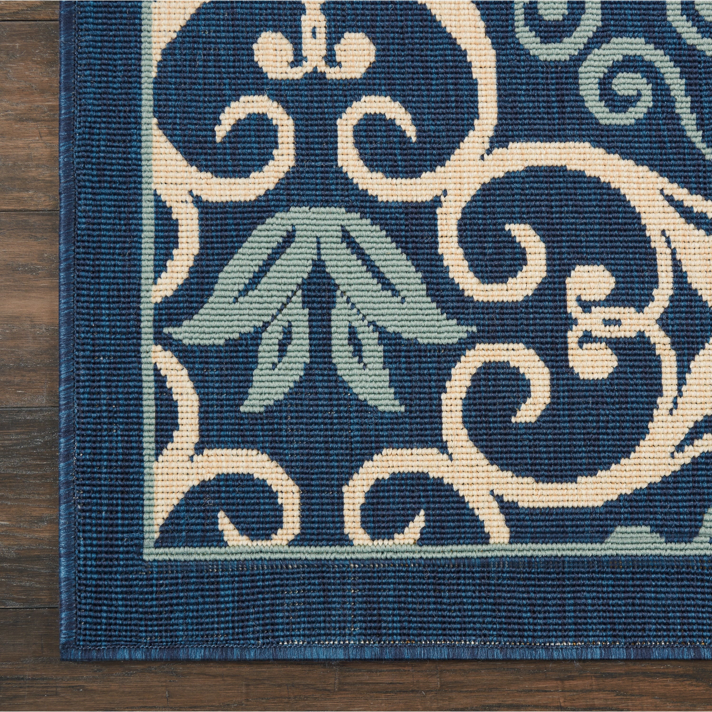 Tapis d'intérieur/extérieur géométrique floral des Caraïbes Nourison