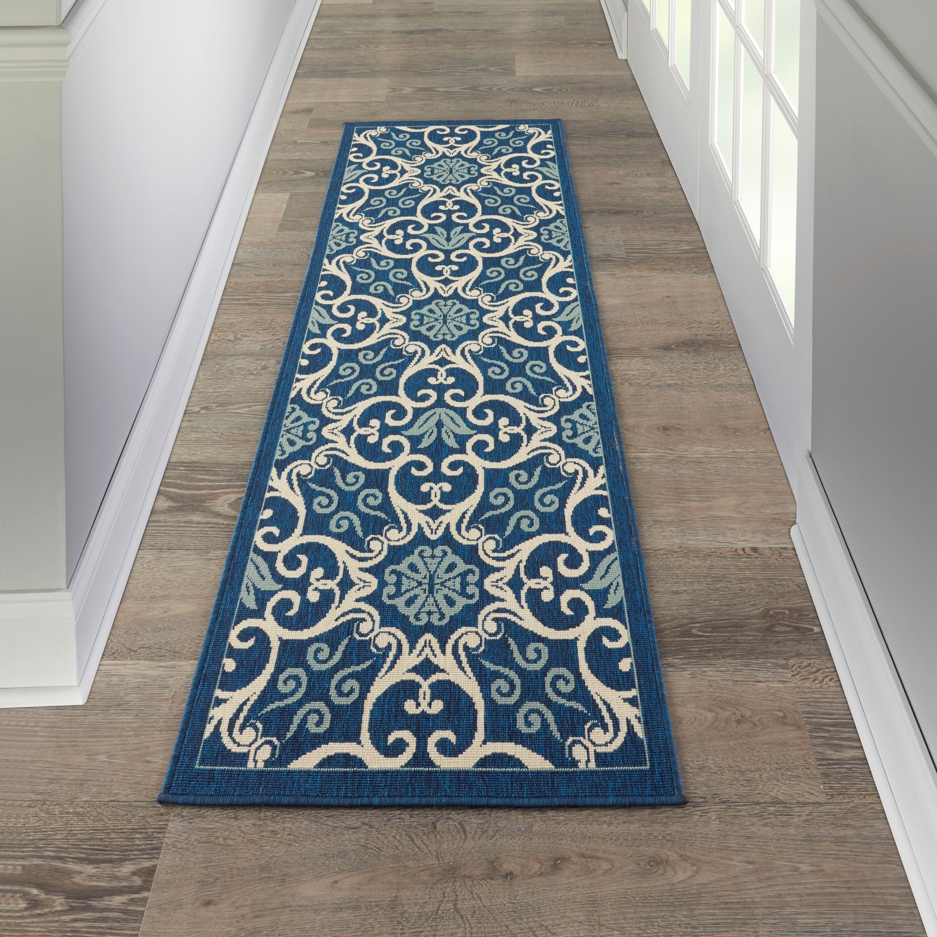 Tapis d'intérieur/extérieur géométrique floral des Caraïbes Nourison