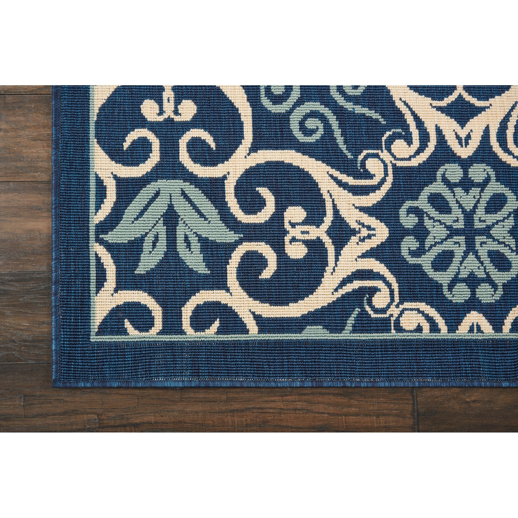 Tapis d'intérieur/extérieur géométrique floral des Caraïbes Nourison