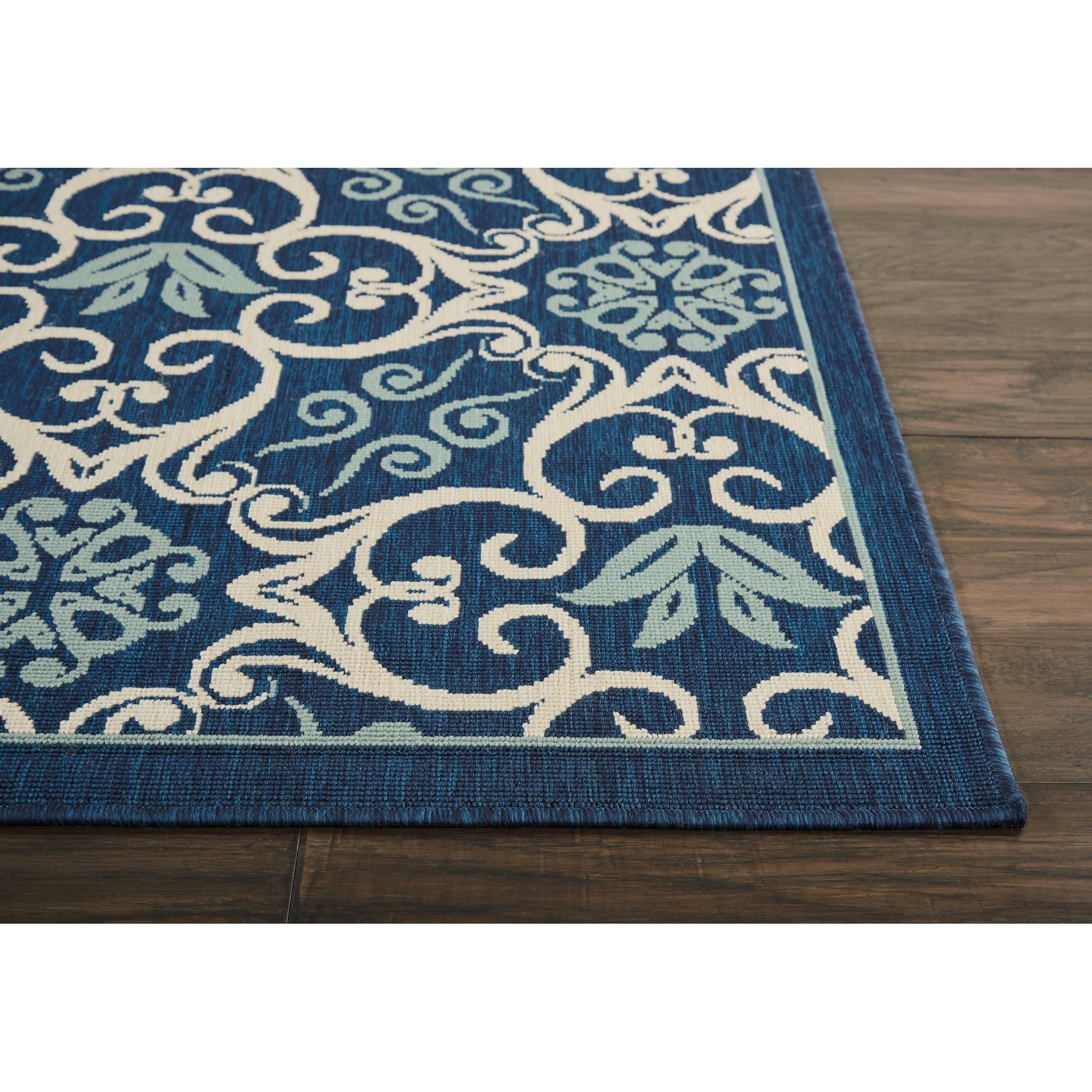 Tapis d'intérieur/extérieur géométrique floral des Caraïbes Nourison
