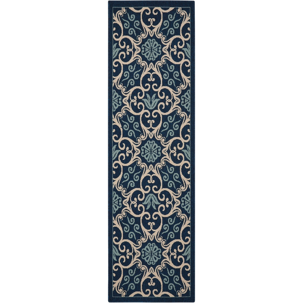 Tapis d'intérieur/extérieur géométrique floral des Caraïbes Nourison