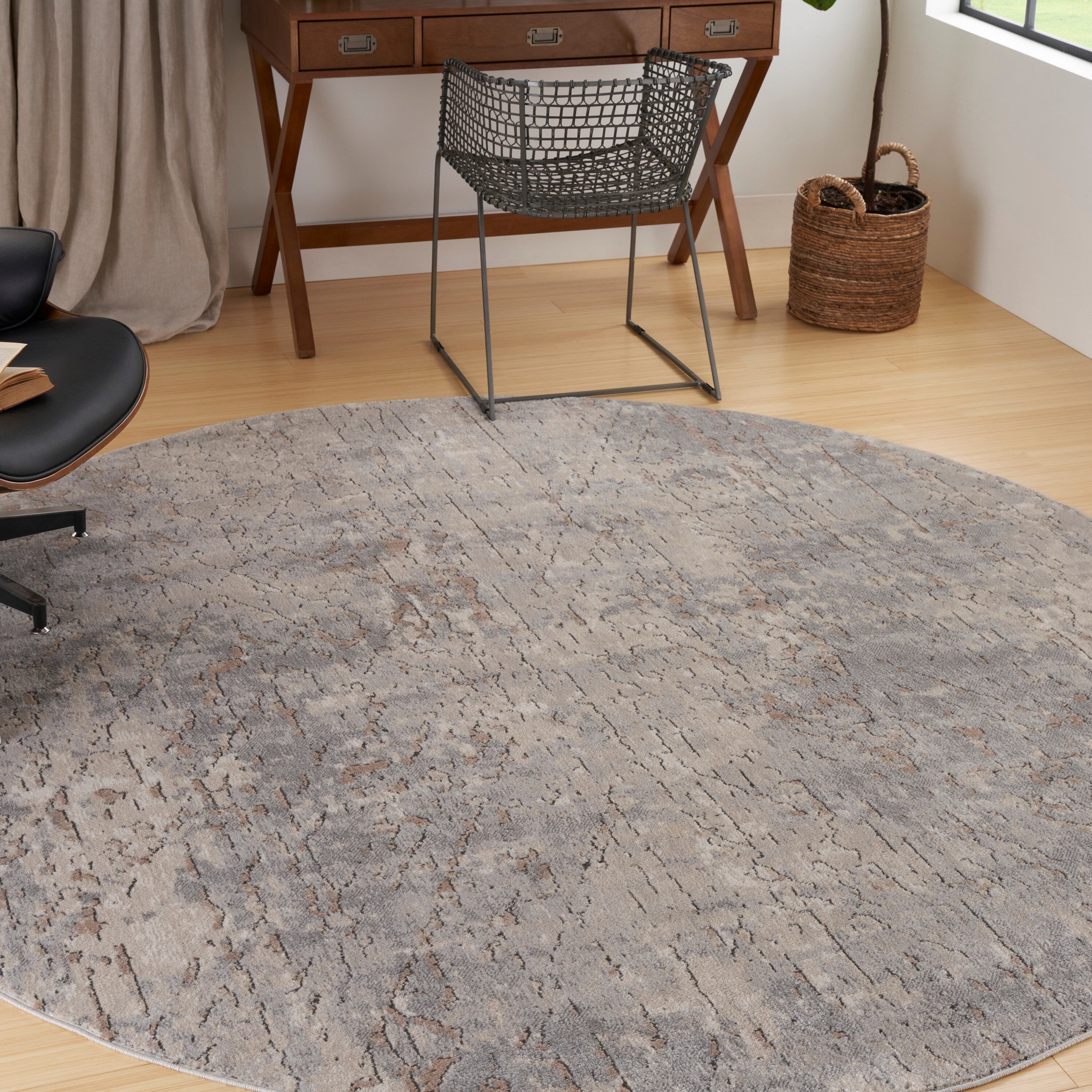 Tapis Nourison Concerto à effet vieilli abstrait beige et gris