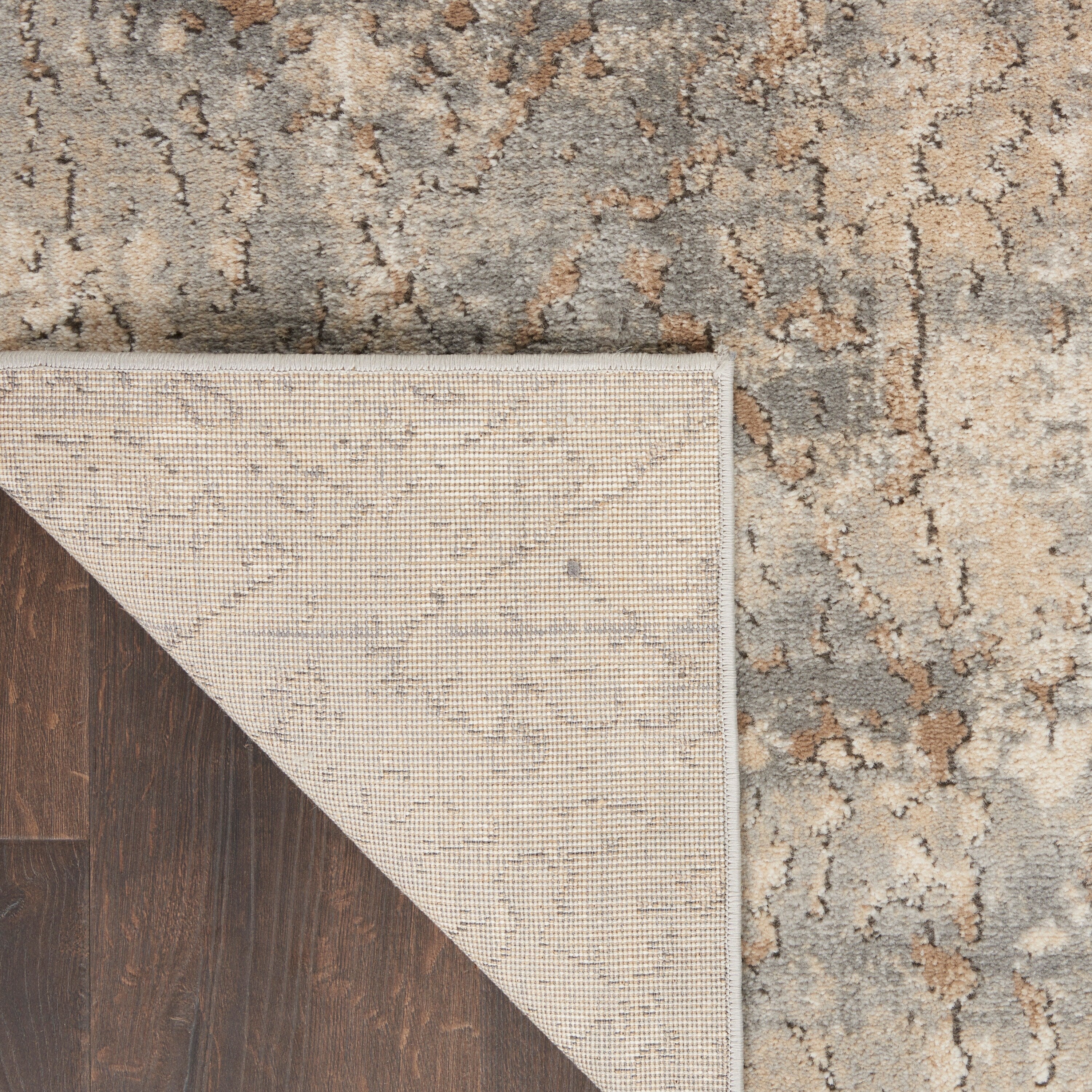 Tapis Nourison Concerto à effet vieilli abstrait beige et gris