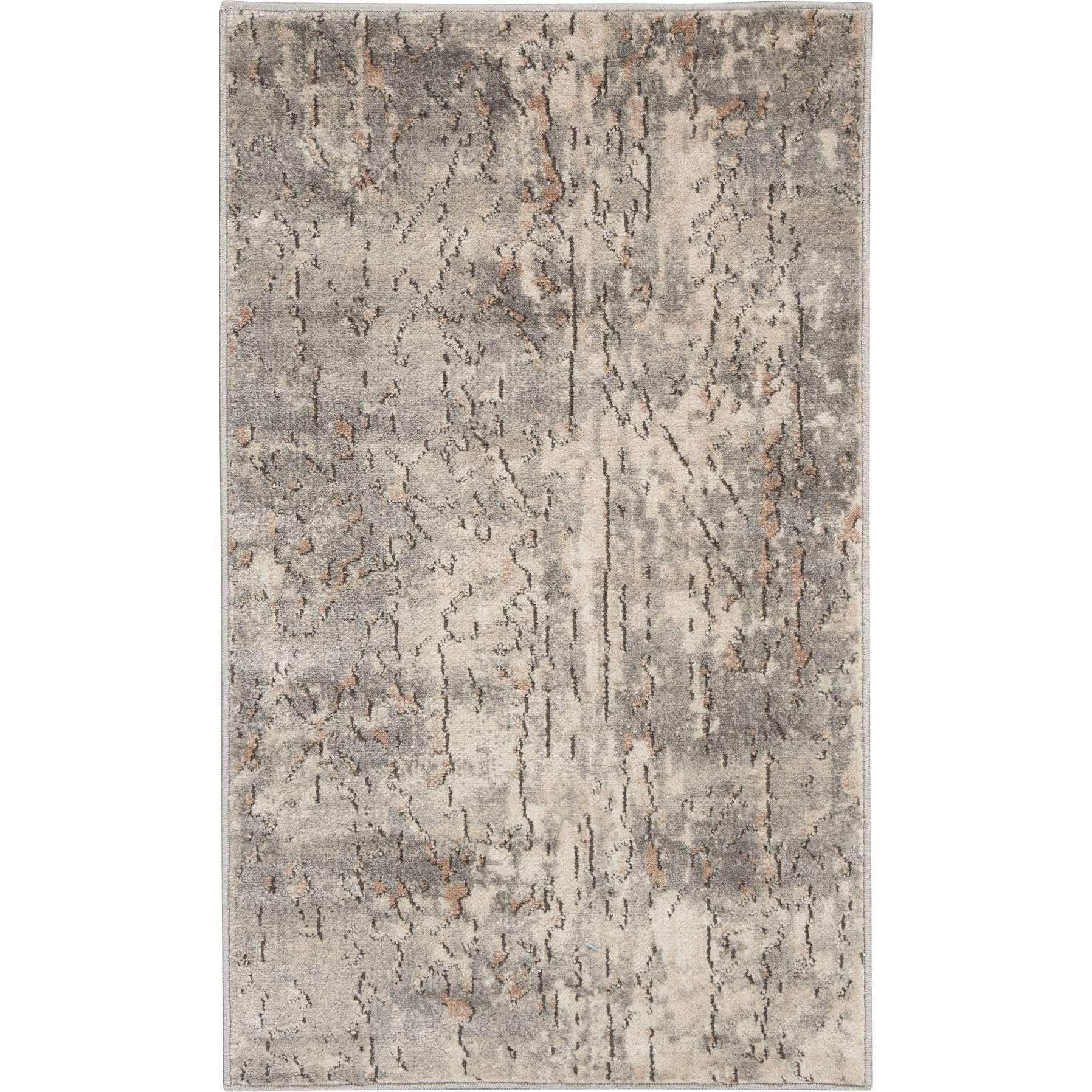 Tapis Nourison Concerto à effet vieilli abstrait beige et gris
