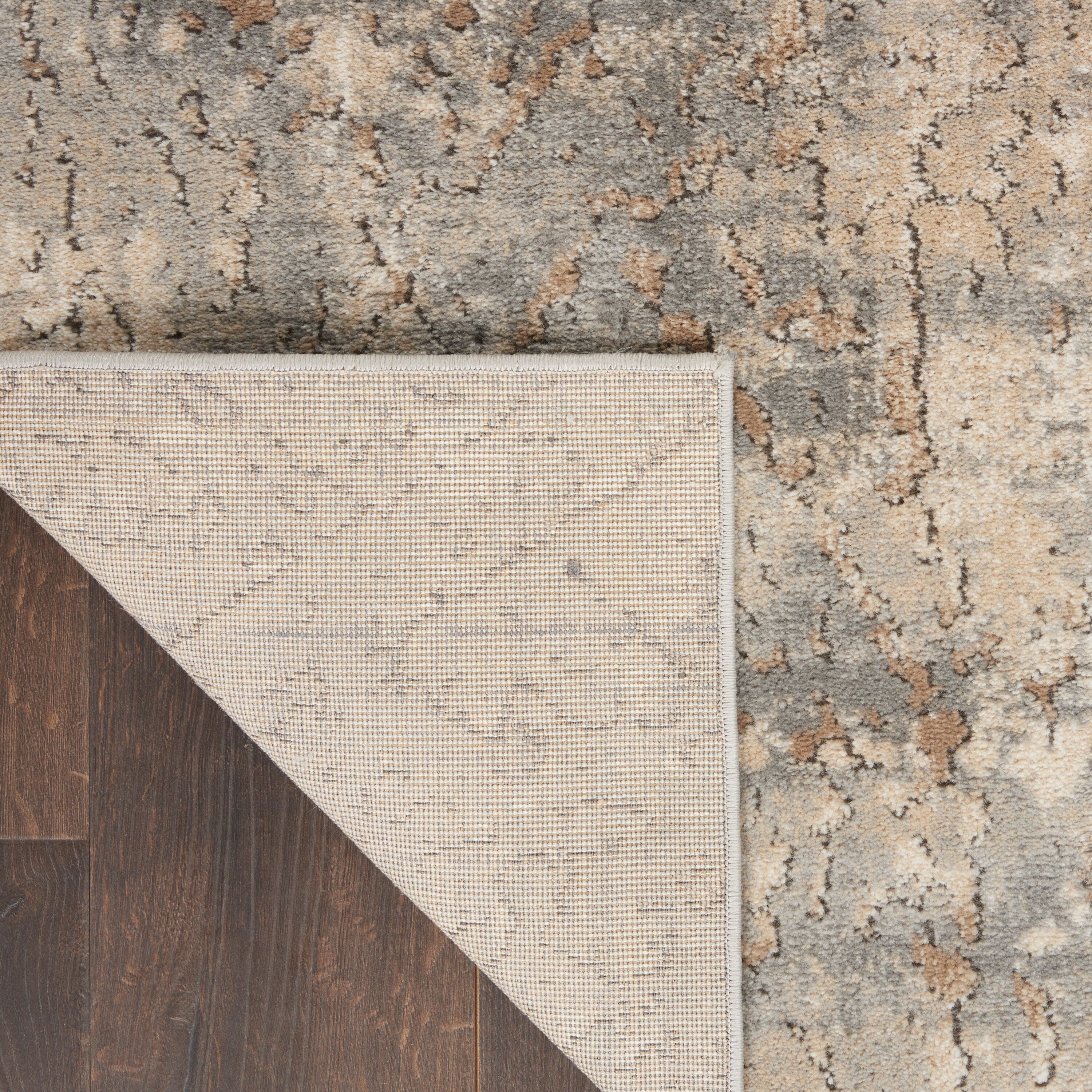 Tapis Nourison Concerto à effet vieilli abstrait beige et gris