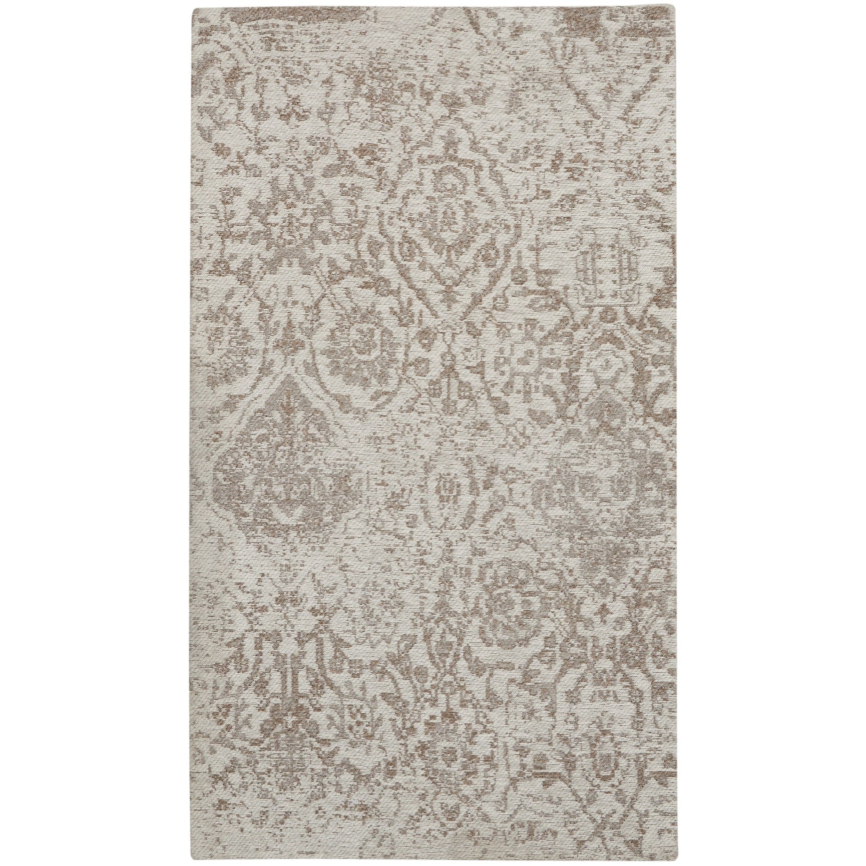 Tapis contemporain Nourison Damask vieilli