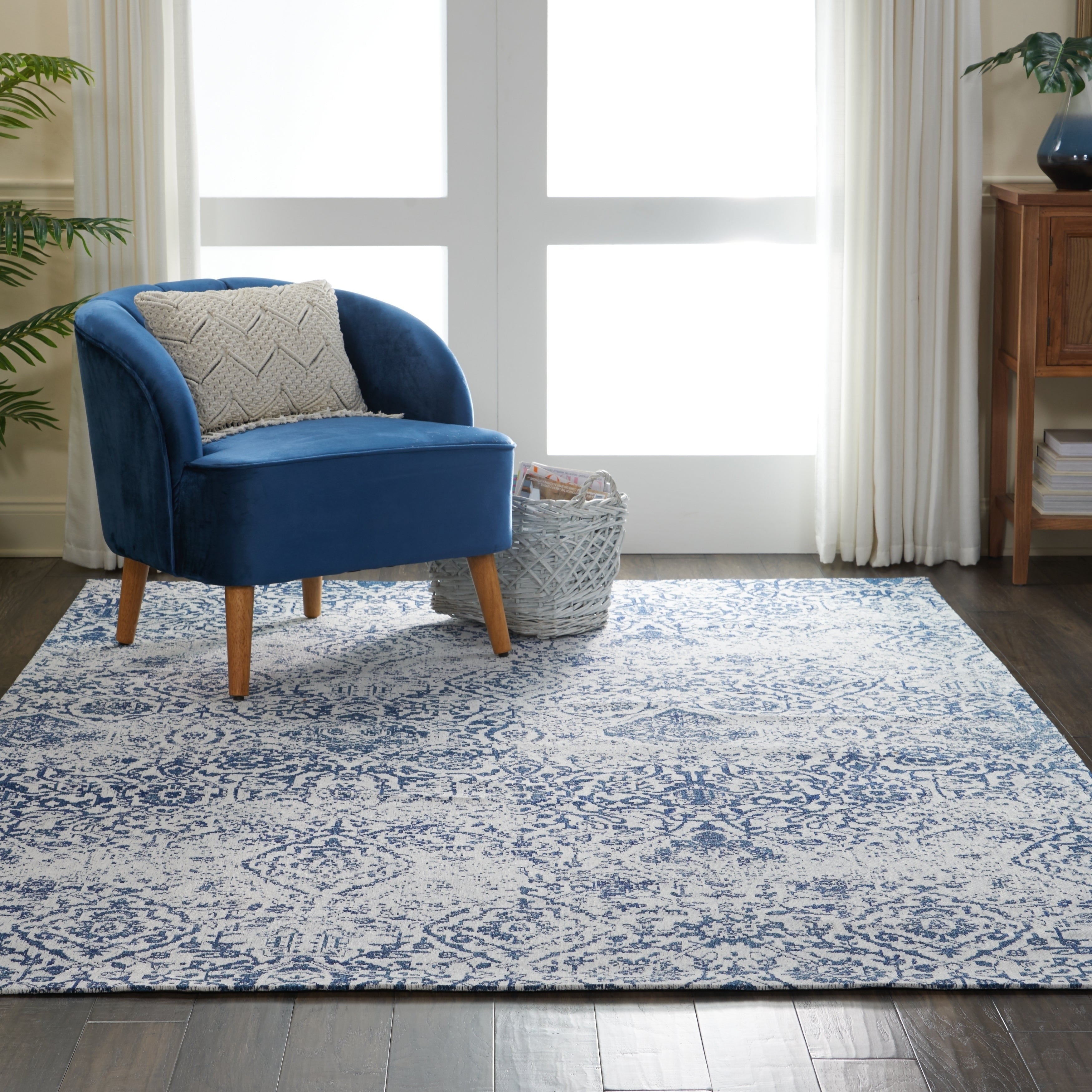 Tapis contemporain Nourison Damask vieilli
