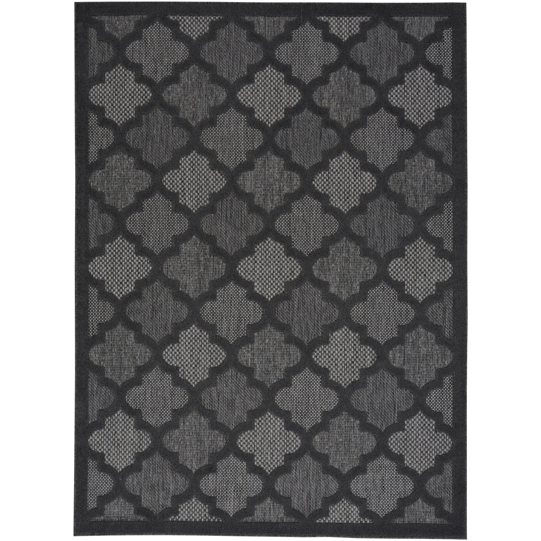 Tapis marocain en treillis Nourison, facile d'entretien, pour intérieur et extérieur