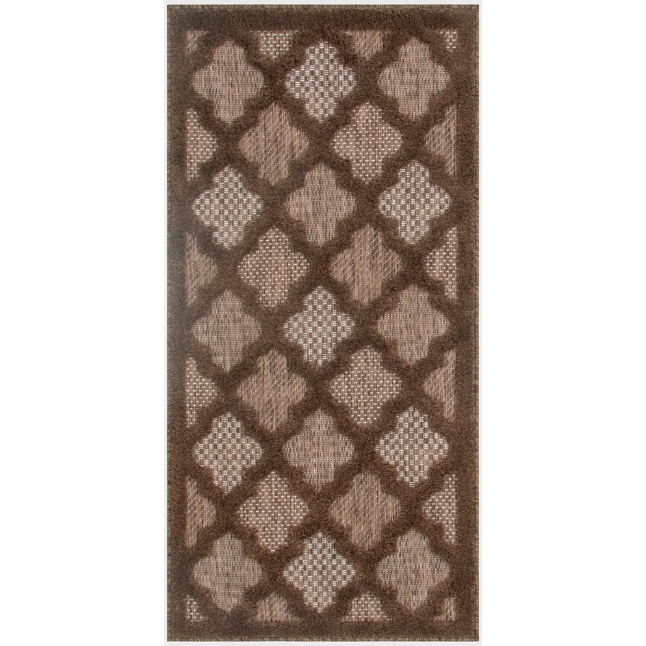 Tapis marocain en treillis Nourison, facile d'entretien, pour intérieur et extérieur
