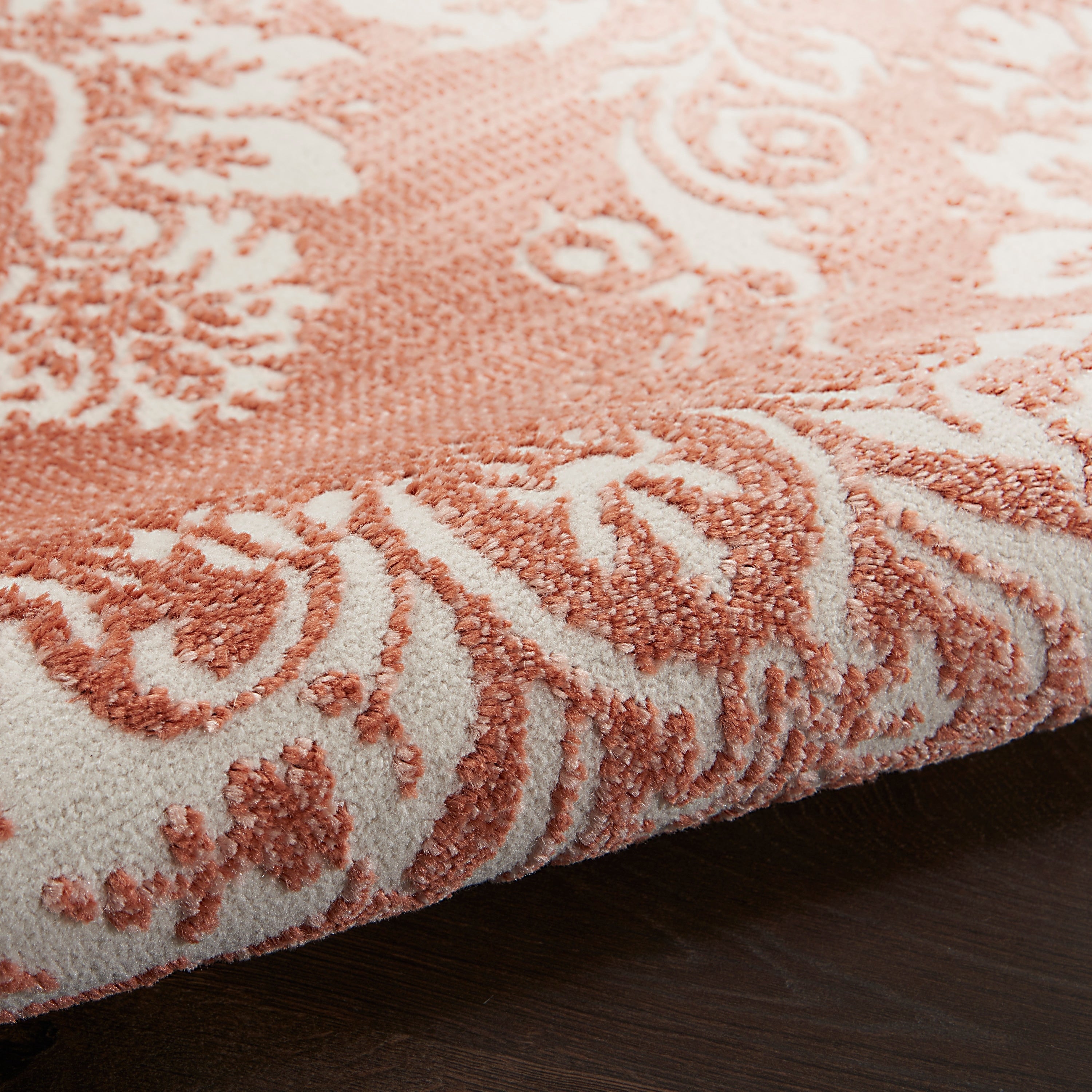 Tapis Nourison Elation à motif damassé de style campagne française