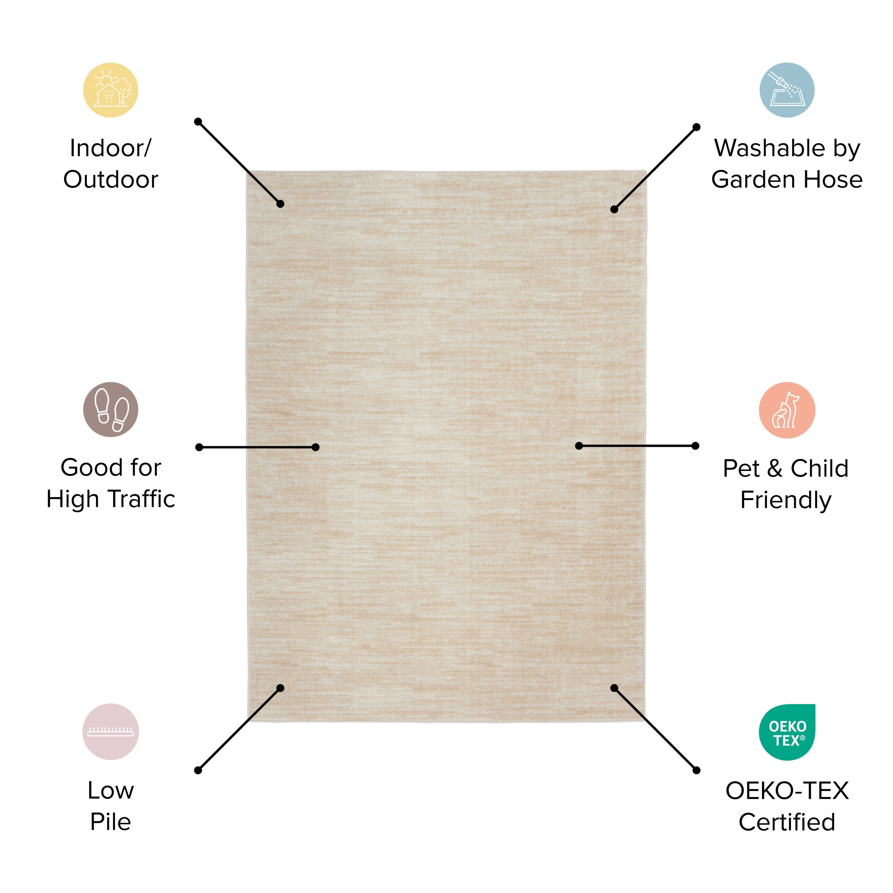 Tapis uni d'intérieur/extérieur Nourison Essentials