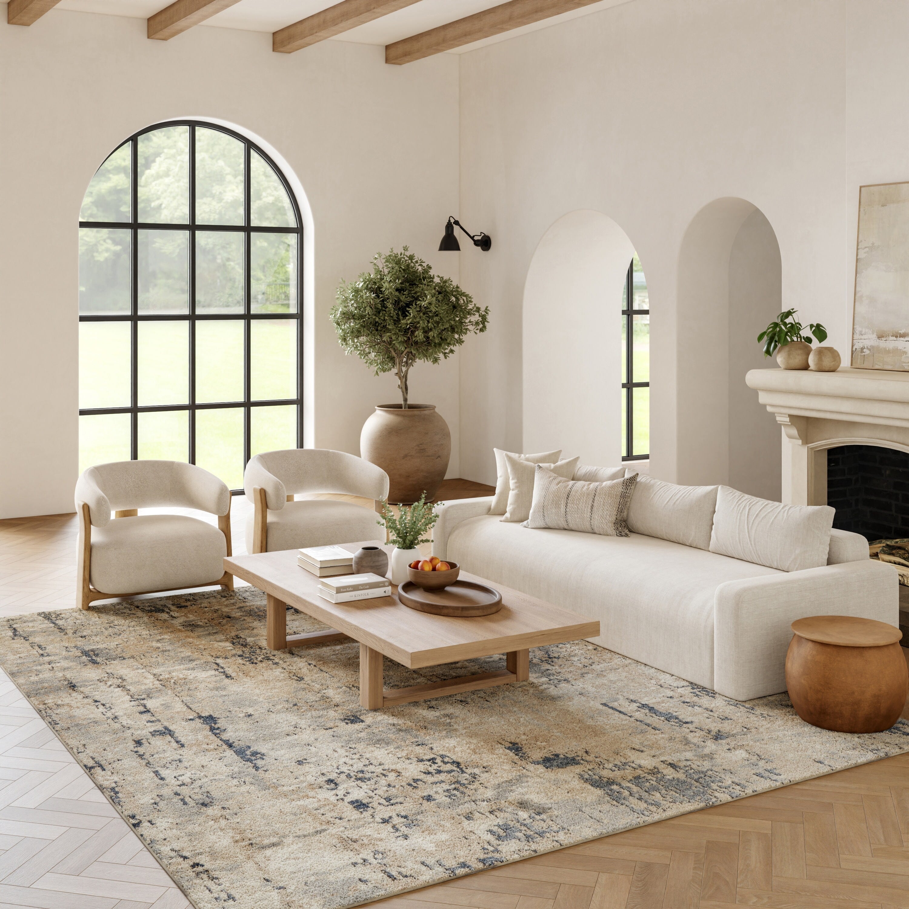 Tapis abstrait d'intérieur Nourison Quarry