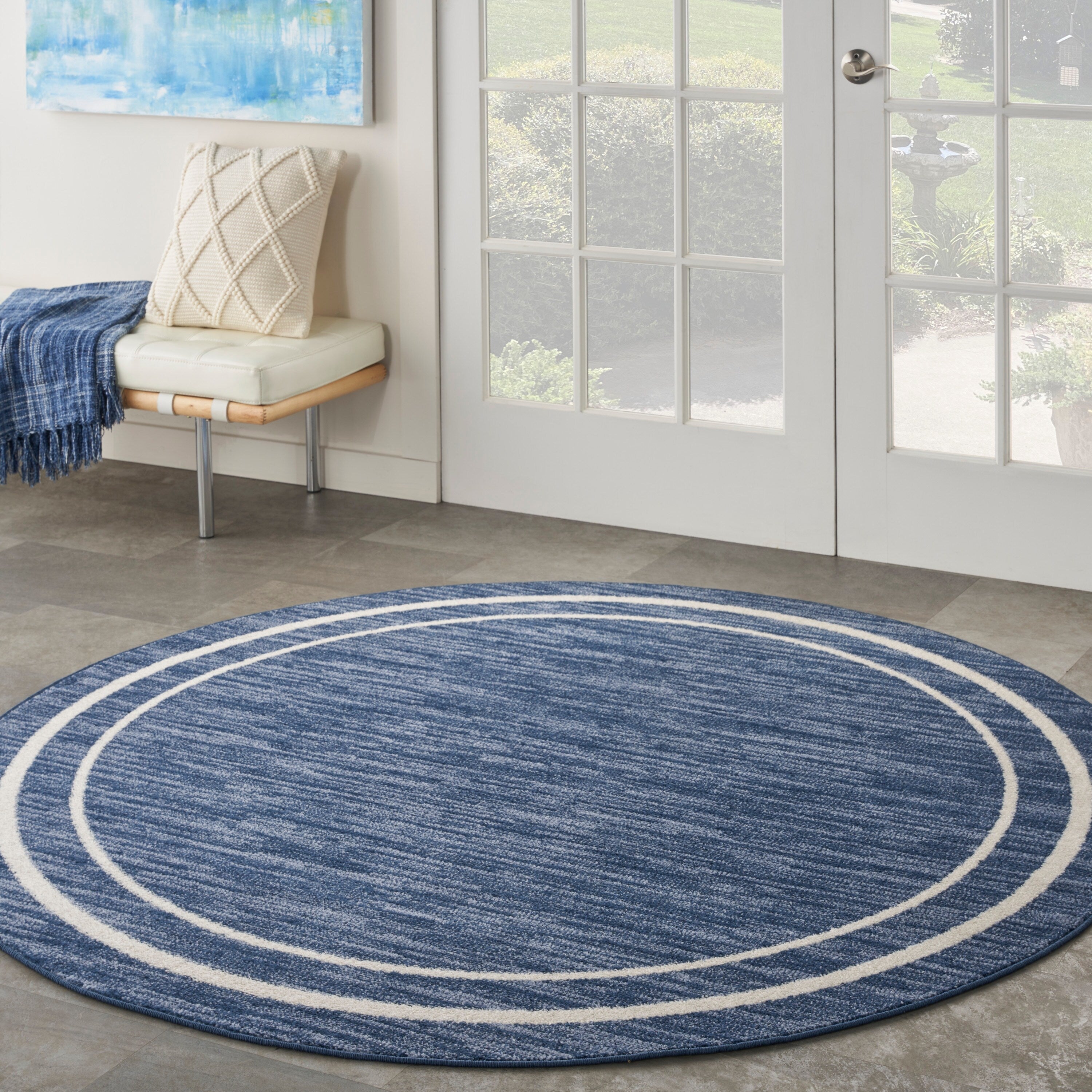 Tapis d'intérieur/extérieur uni Nourison Sandy