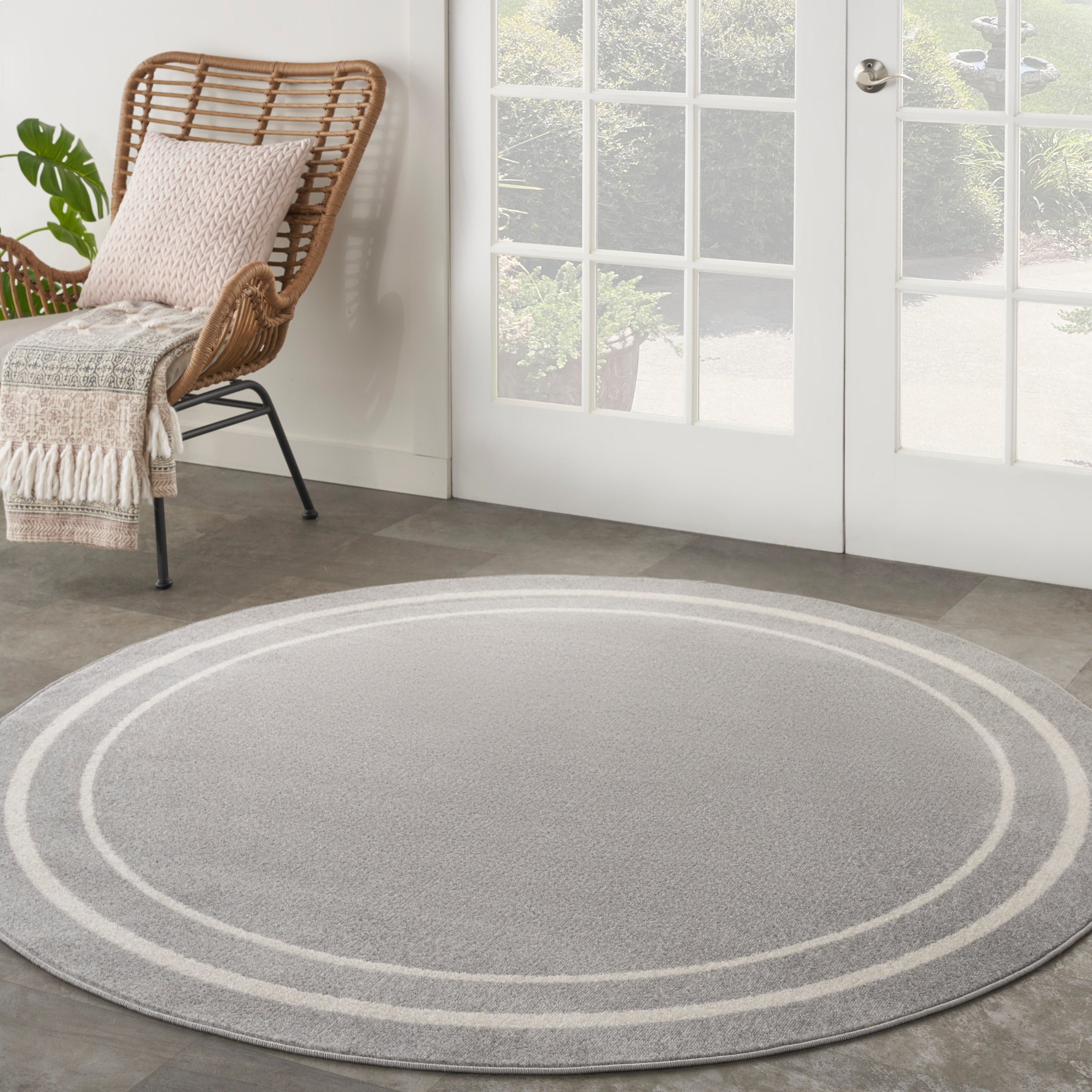 Tapis d'intérieur/extérieur uni Nourison Sandy