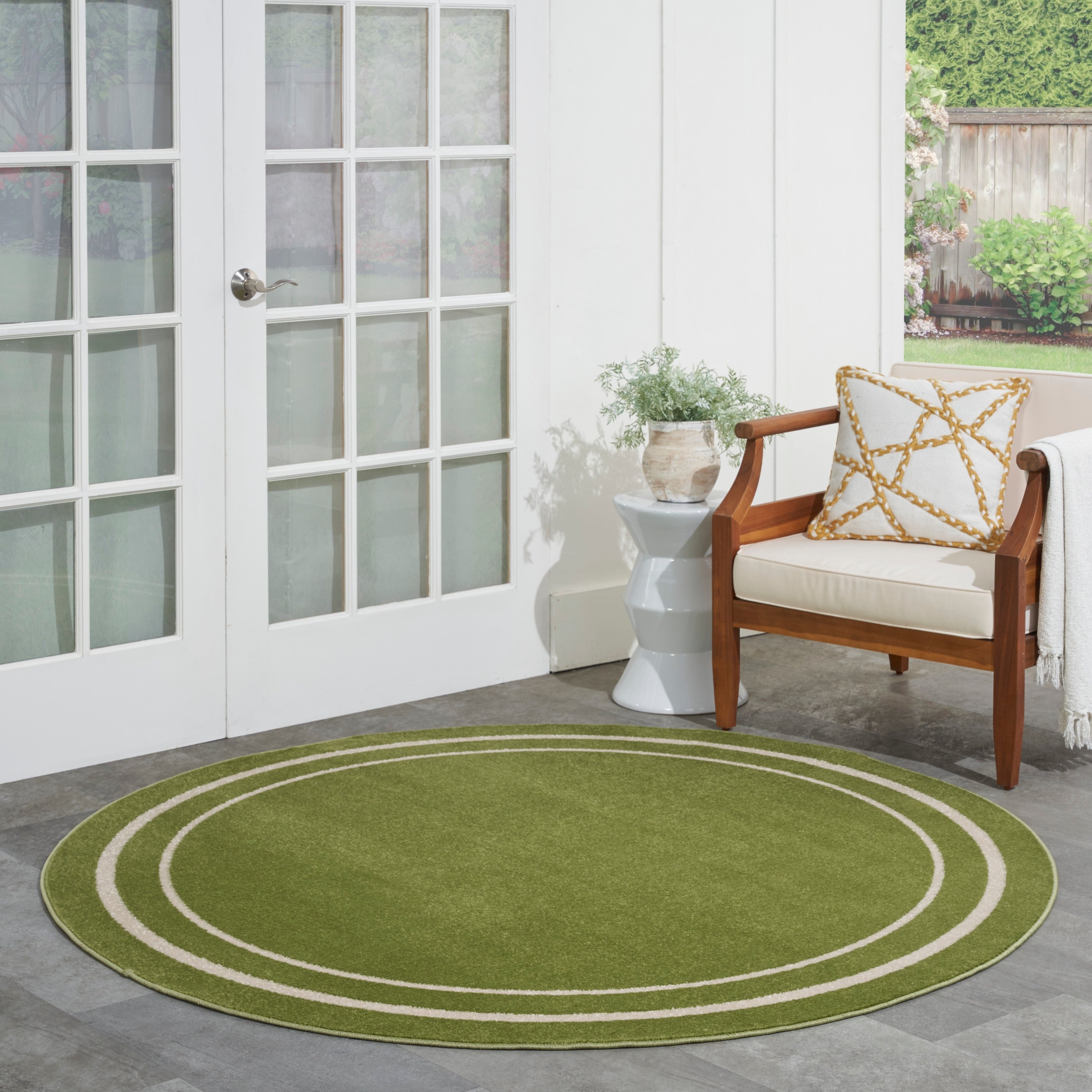 Tapis d'intérieur/extérieur uni Nourison Sandy