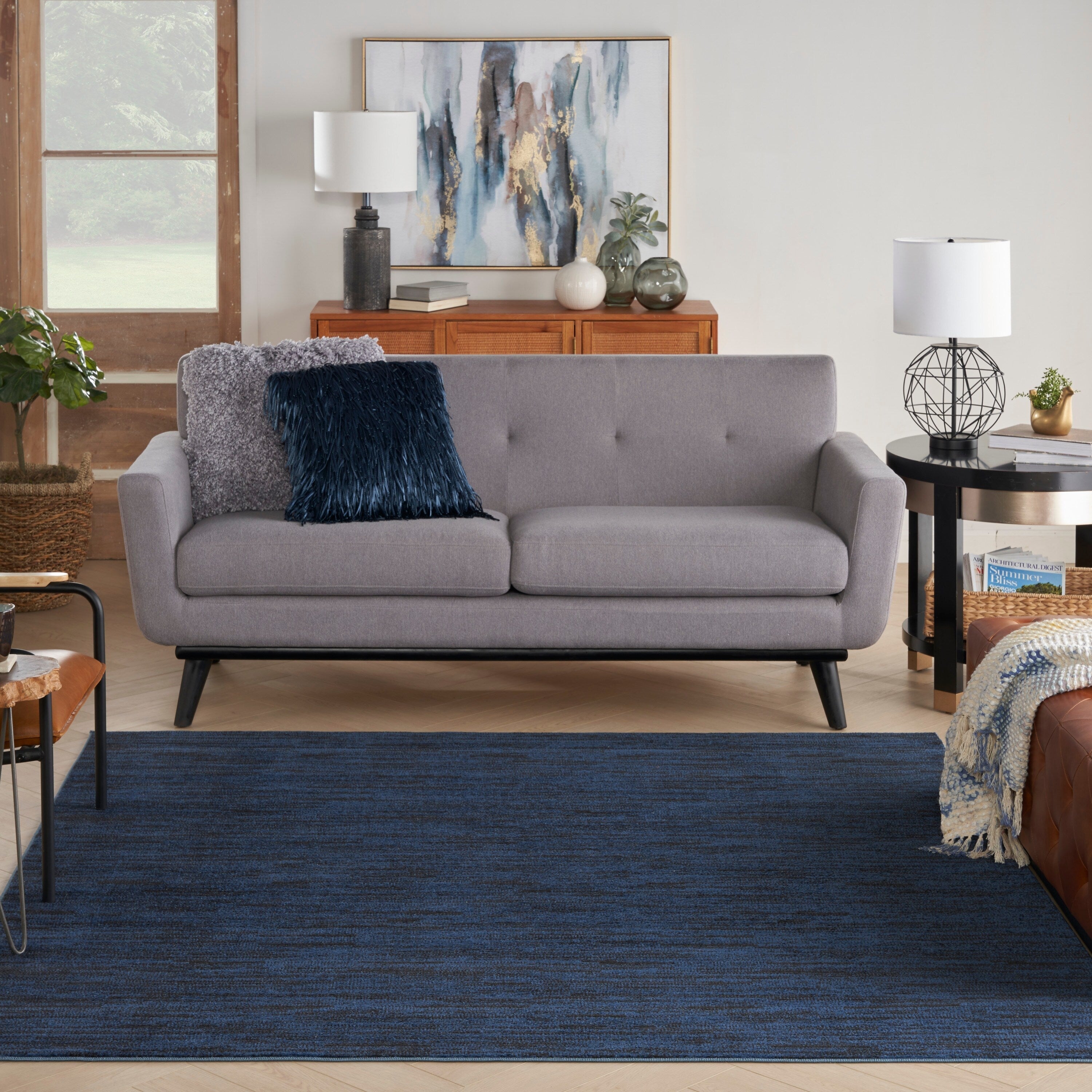 Tapis d'intérieur/extérieur moderne et solide Nourison