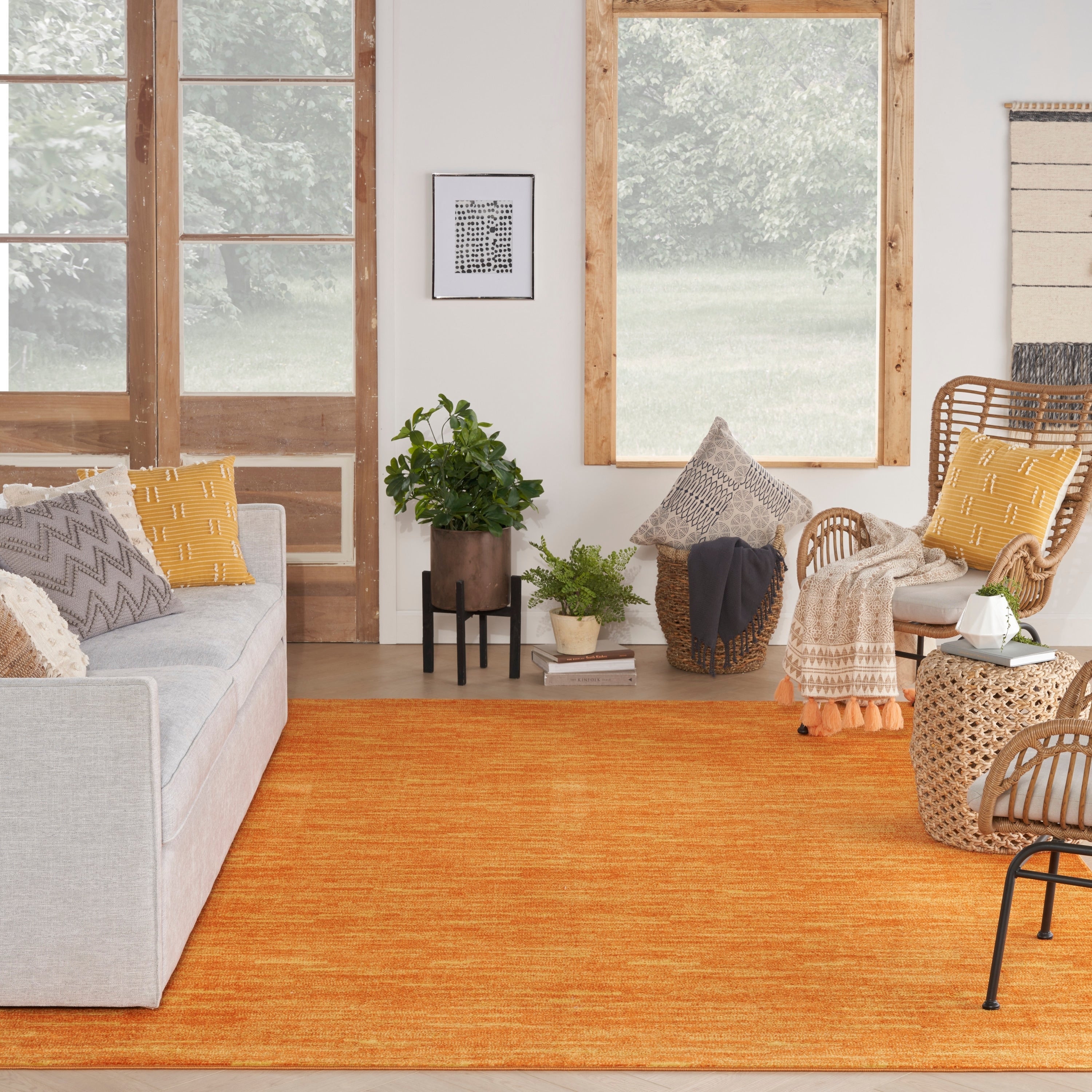 Tapis d'intérieur/extérieur moderne et solide Nourison