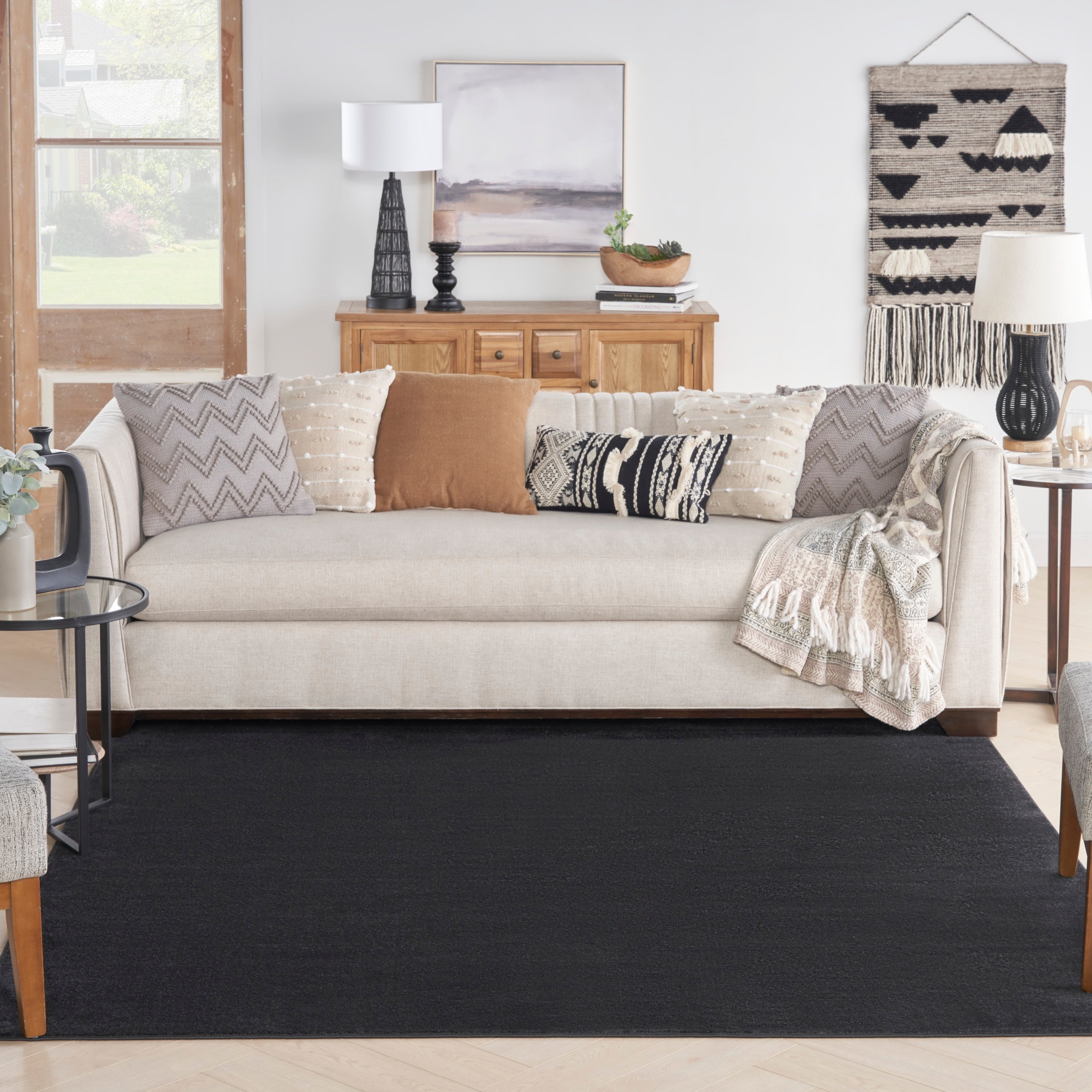 Tapis d'intérieur/extérieur moderne et solide Nourison