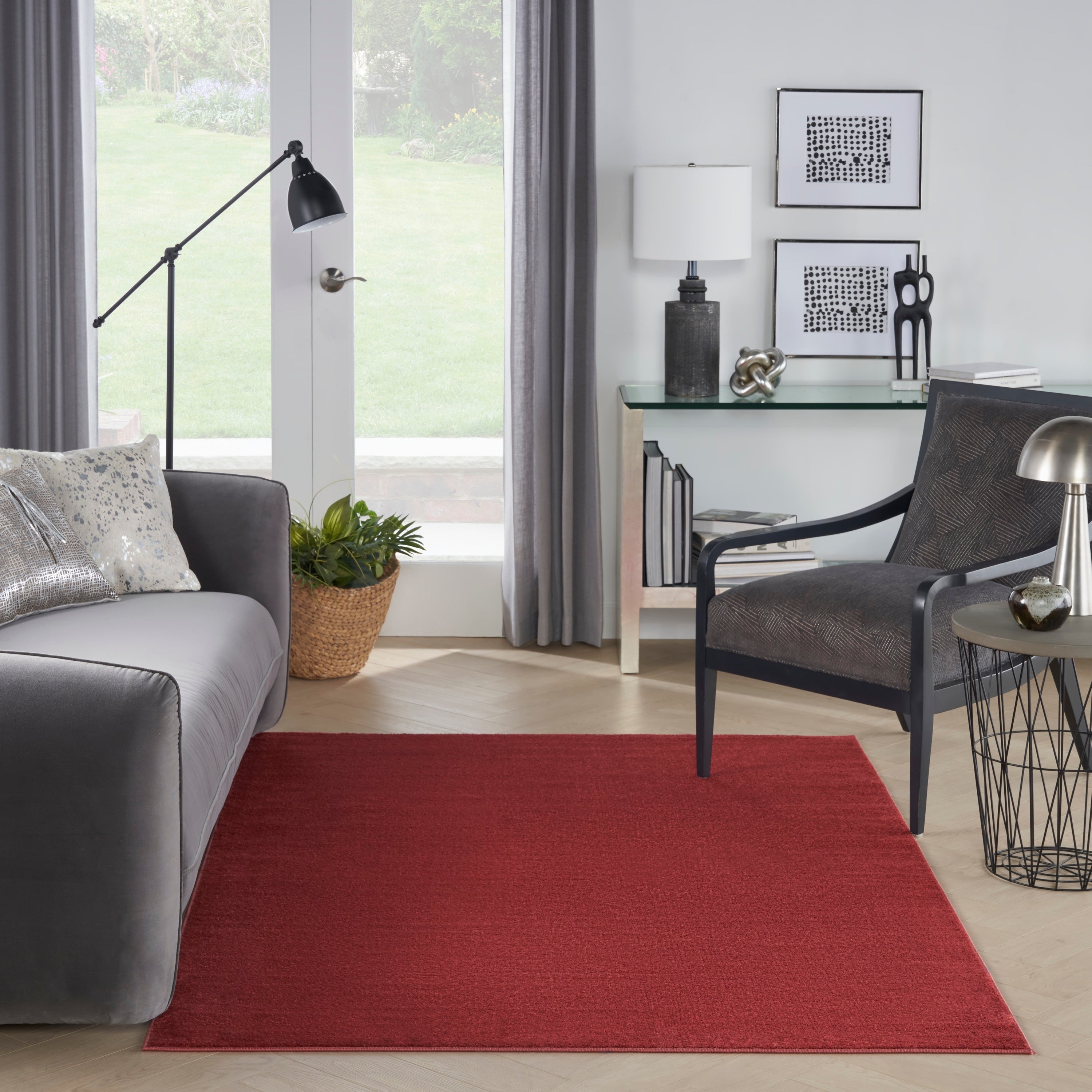 Tapis d'intérieur/extérieur moderne et solide Nourison