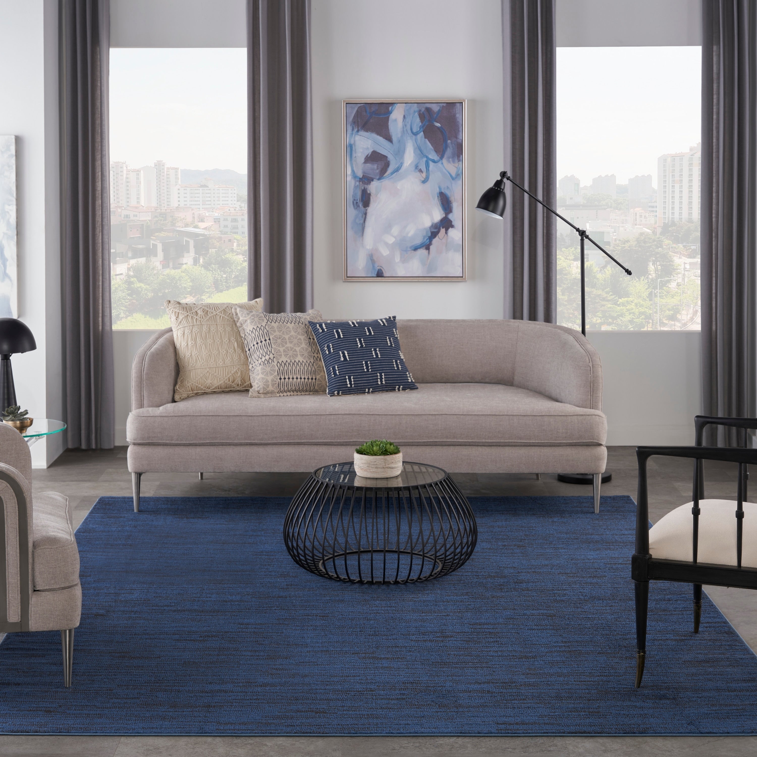 Tapis d'intérieur/extérieur moderne et solide Nourison