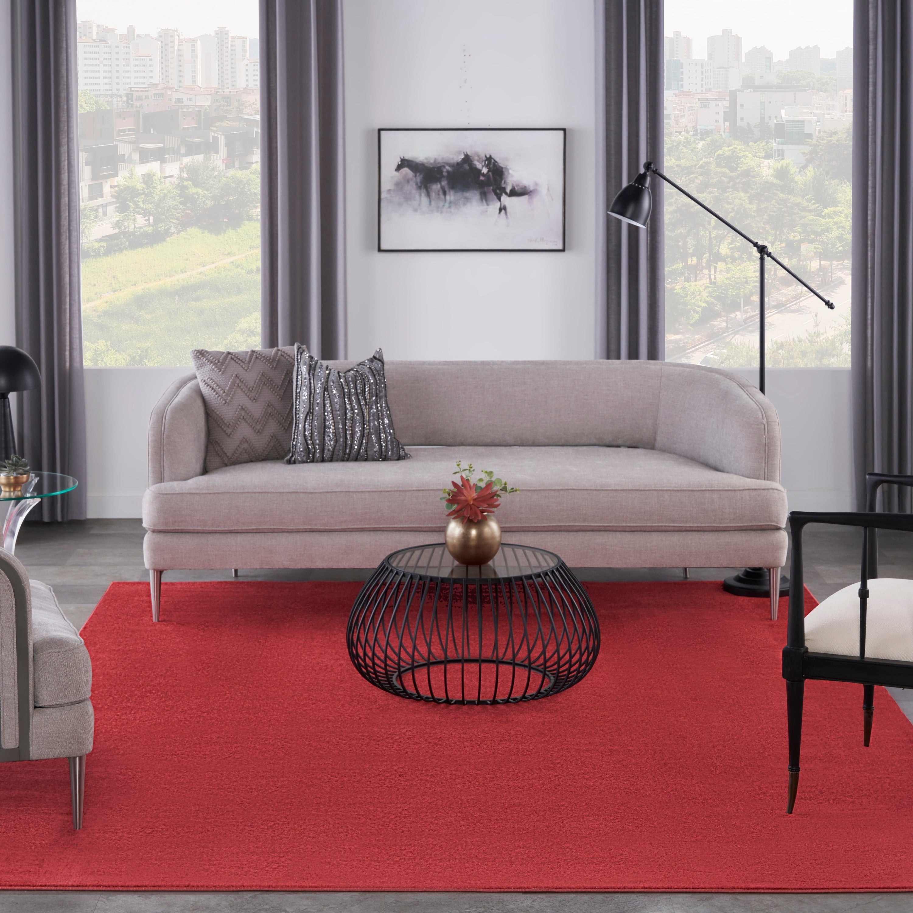 Tapis d'intérieur/extérieur moderne et solide Nourison