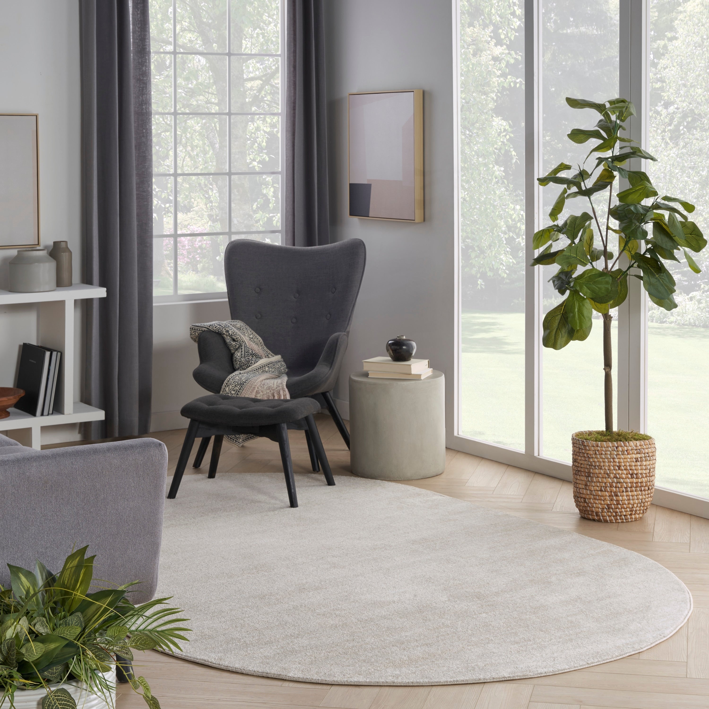 Tapis d'intérieur/extérieur moderne et solide Nourison