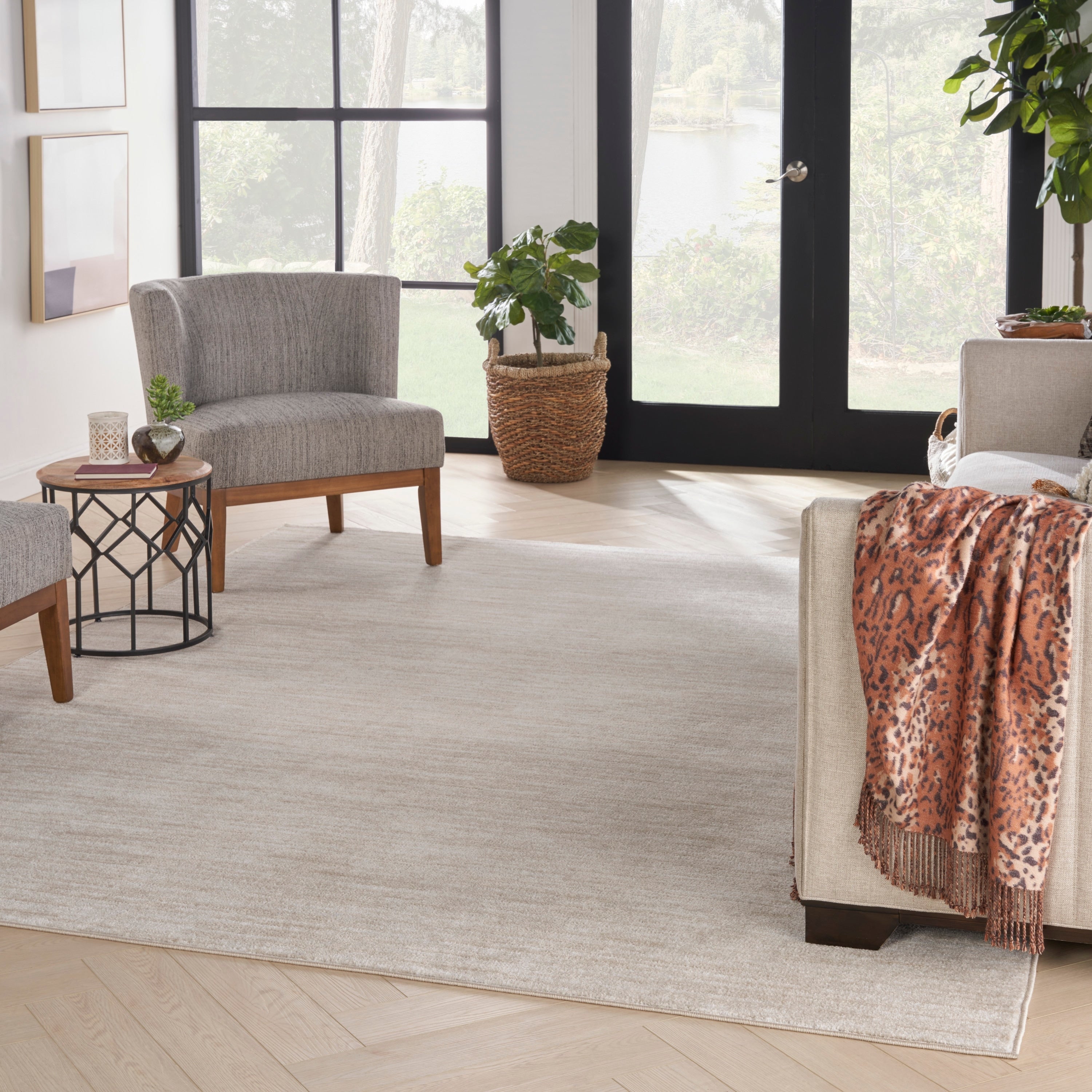 Tapis d'intérieur/extérieur moderne et solide Nourison