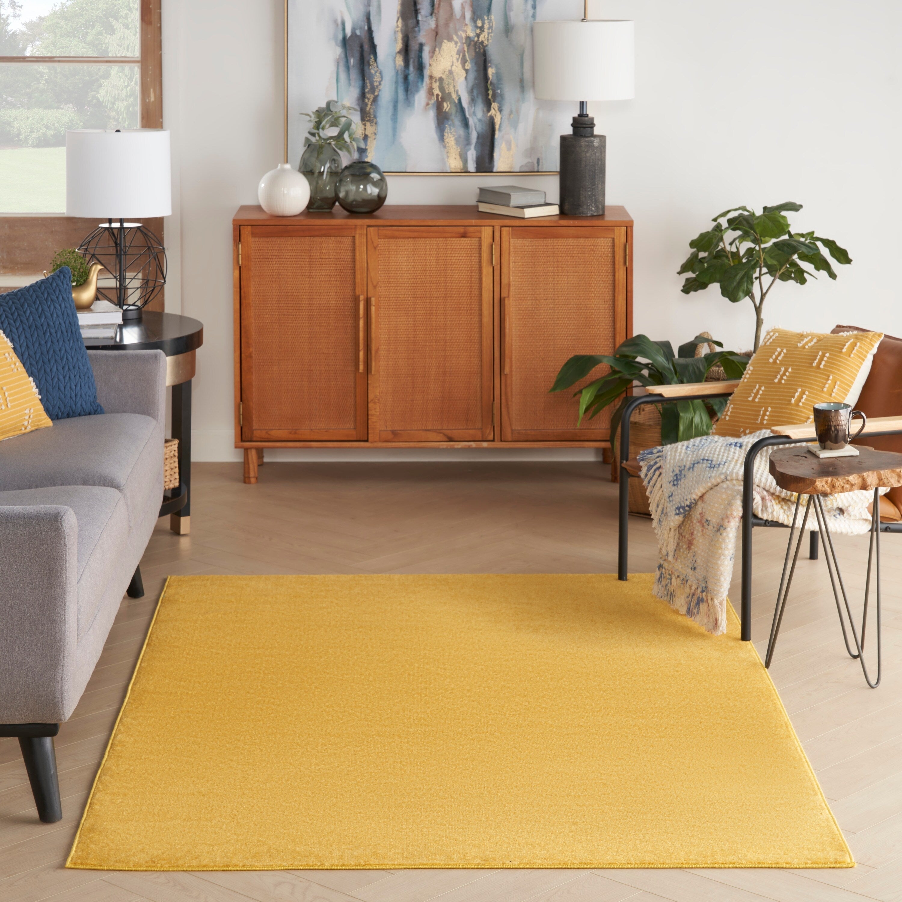 Tapis d'intérieur/extérieur moderne et solide Nourison