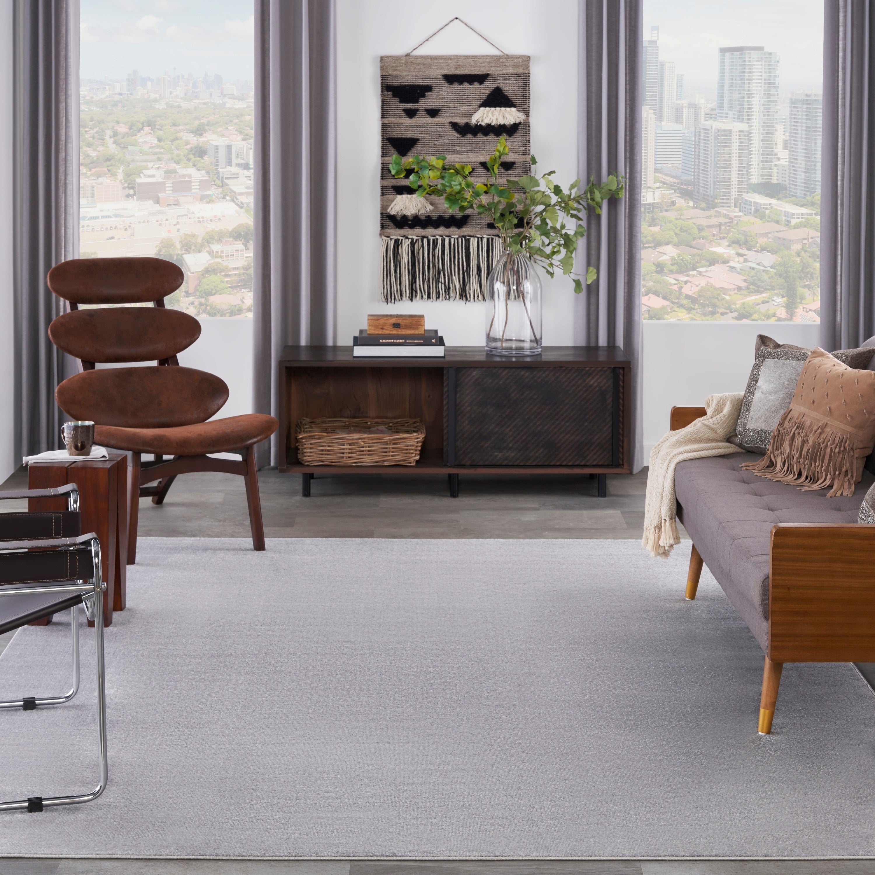 Tapis d'intérieur/extérieur moderne et solide Nourison