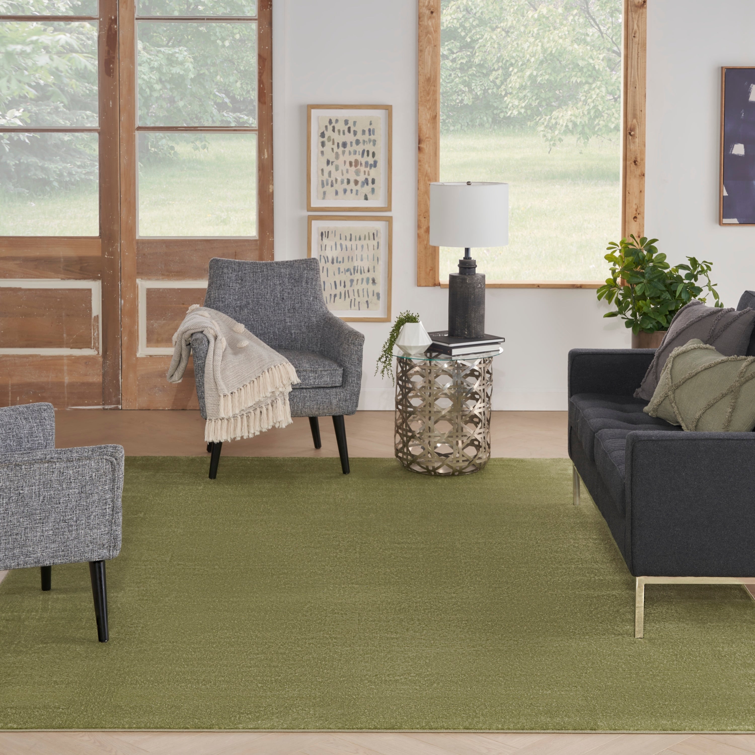 Tapis d'intérieur/extérieur moderne et solide Nourison