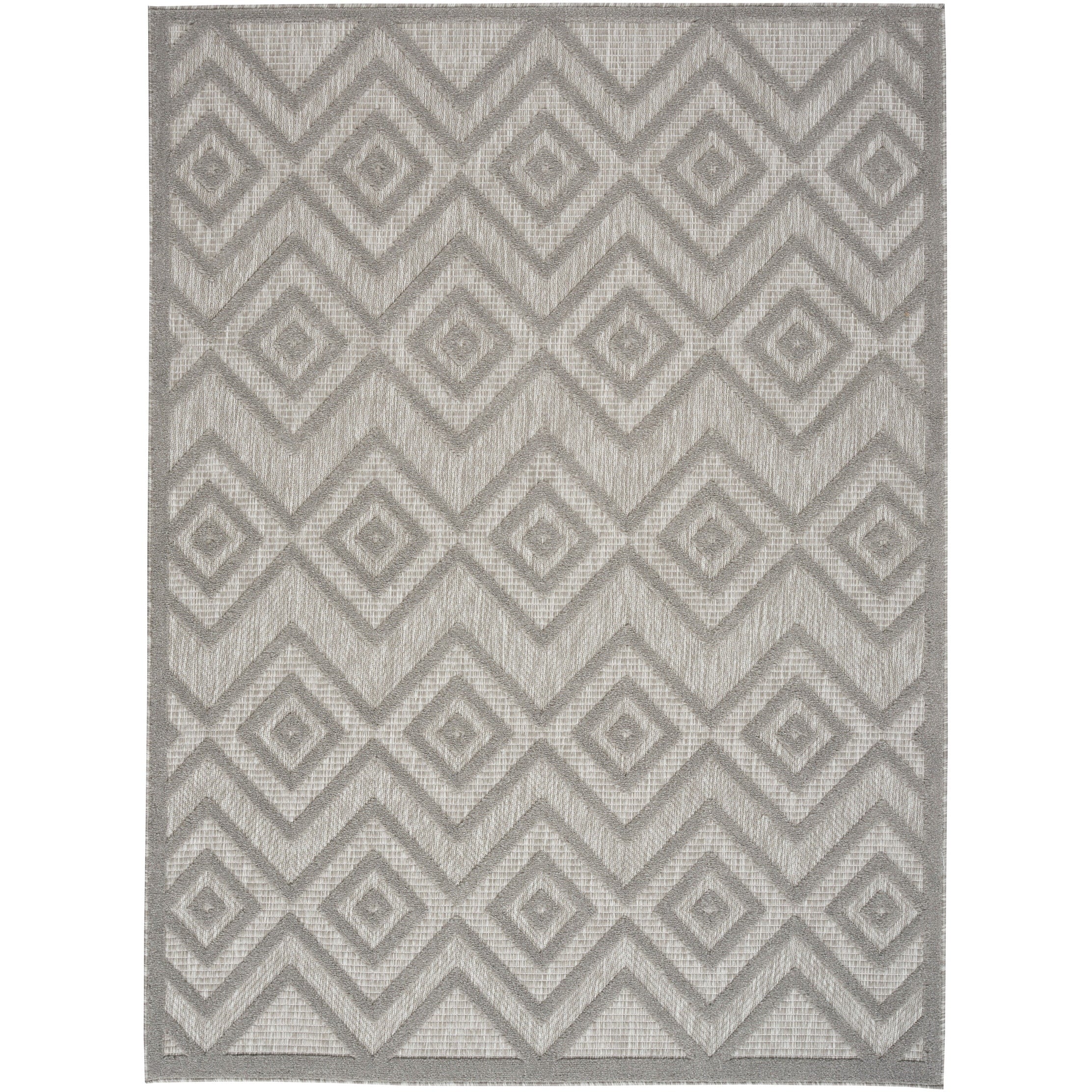 Tapis géométrique polyvalent à tissage plat pour intérieur/extérieur Nourison