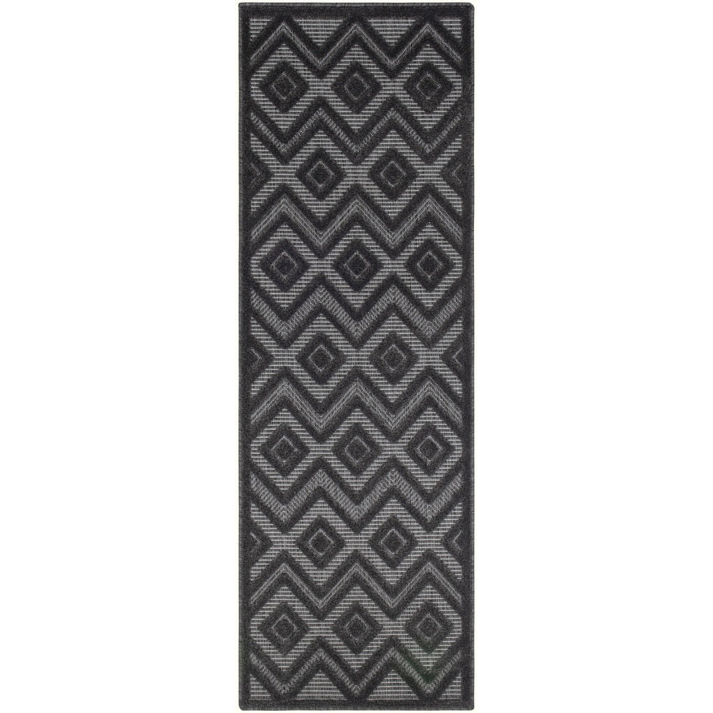 Tapis géométrique polyvalent à tissage plat pour intérieur/extérieur Nourison