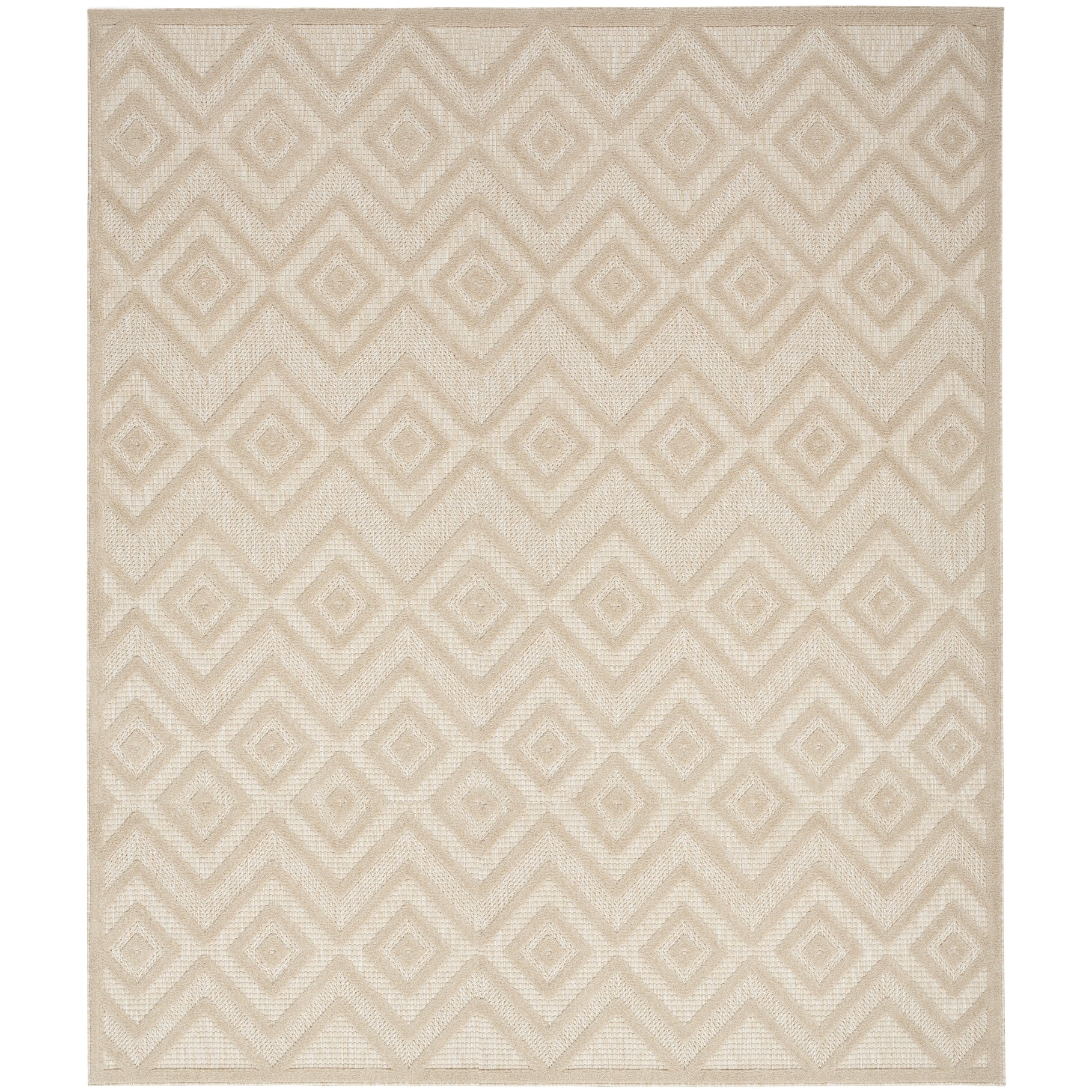 Tapis géométrique polyvalent à tissage plat pour intérieur/extérieur Nourison