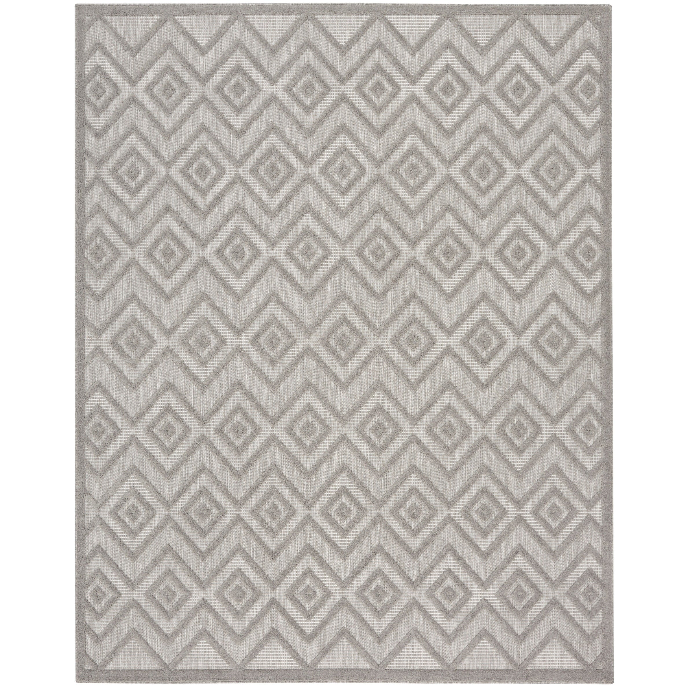 Tapis géométrique polyvalent à tissage plat pour intérieur/extérieur Nourison