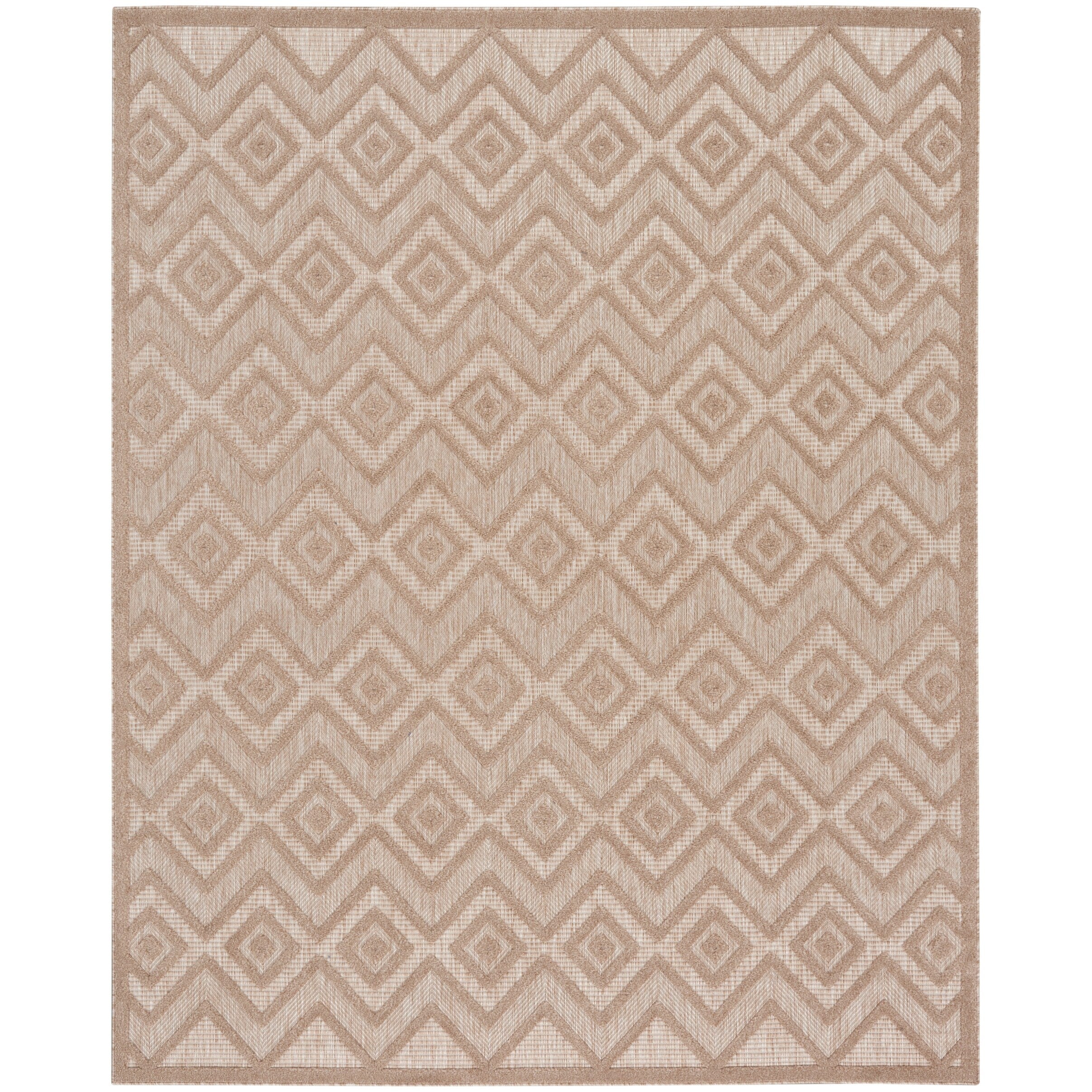 Tapis géométrique polyvalent à tissage plat pour intérieur/extérieur Nourison