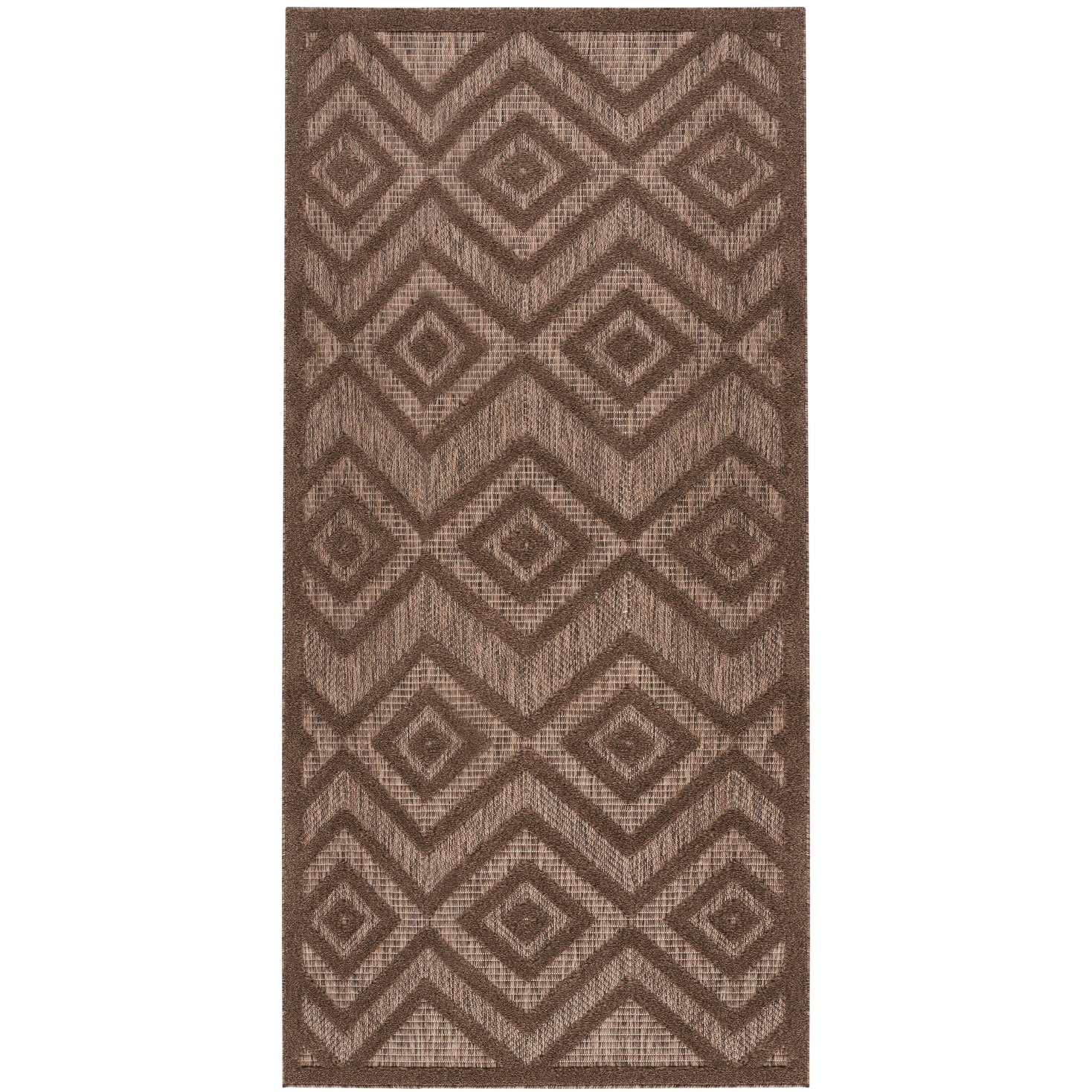Tapis géométrique polyvalent à tissage plat pour intérieur/extérieur Nourison