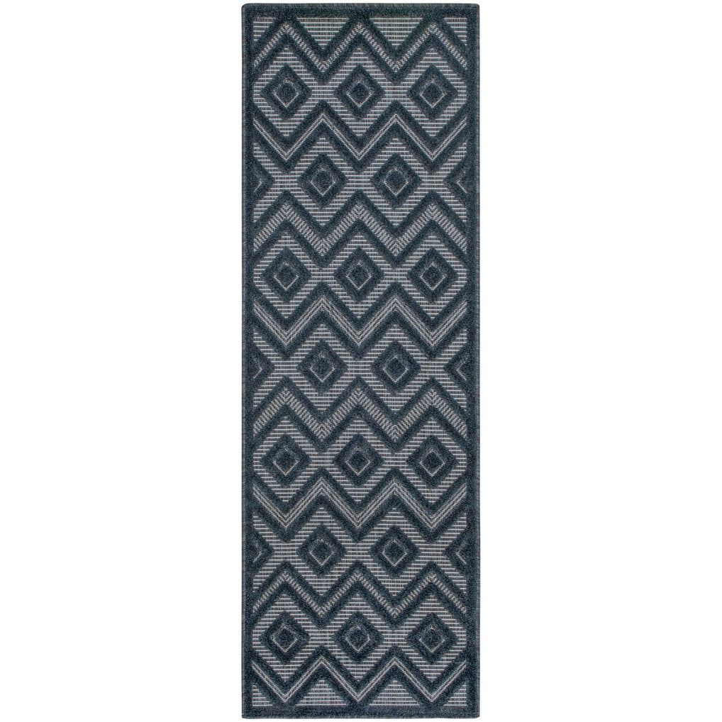 Tapis géométrique polyvalent à tissage plat pour intérieur/extérieur Nourison