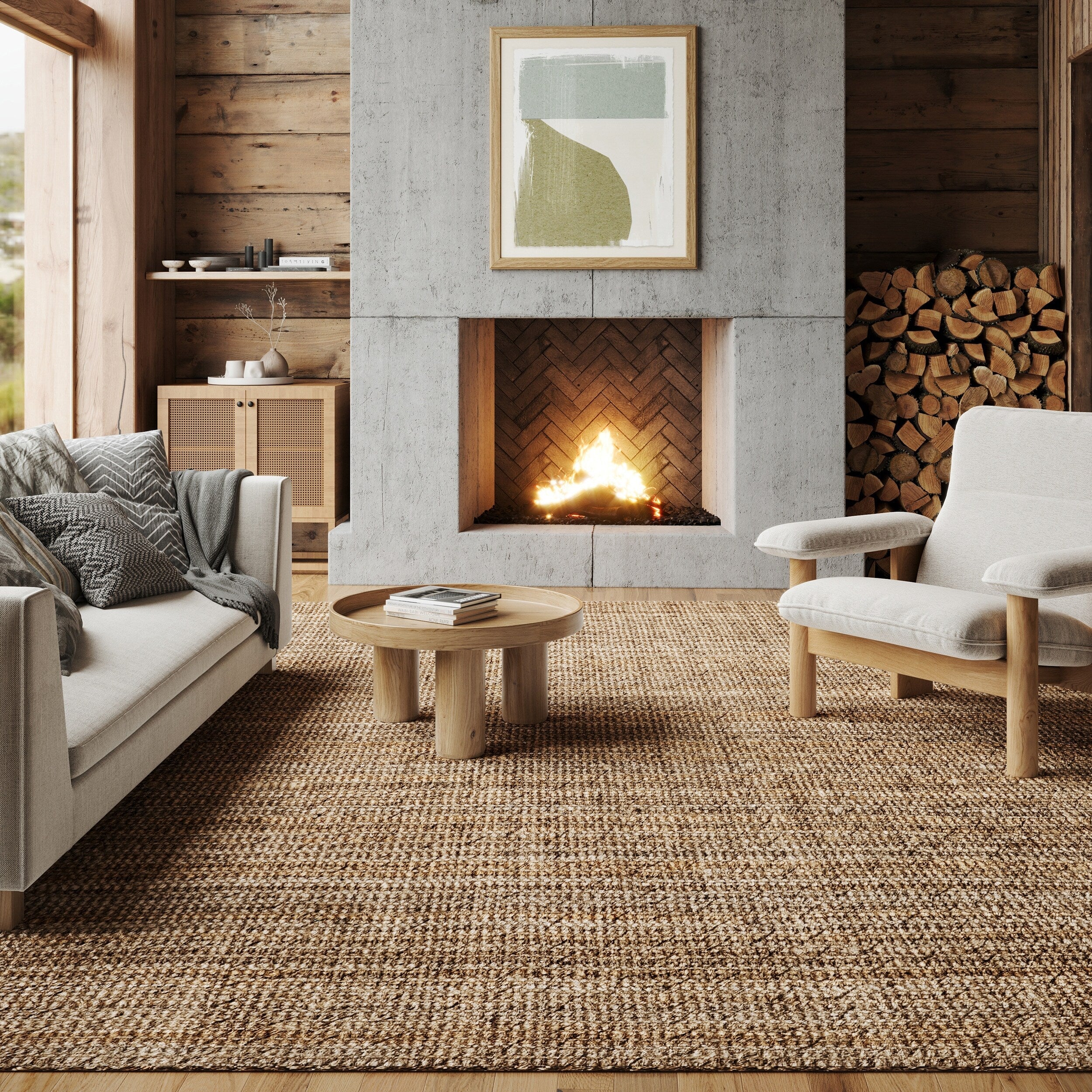 Tapis de ferme en jute massif Nuloom Ashli