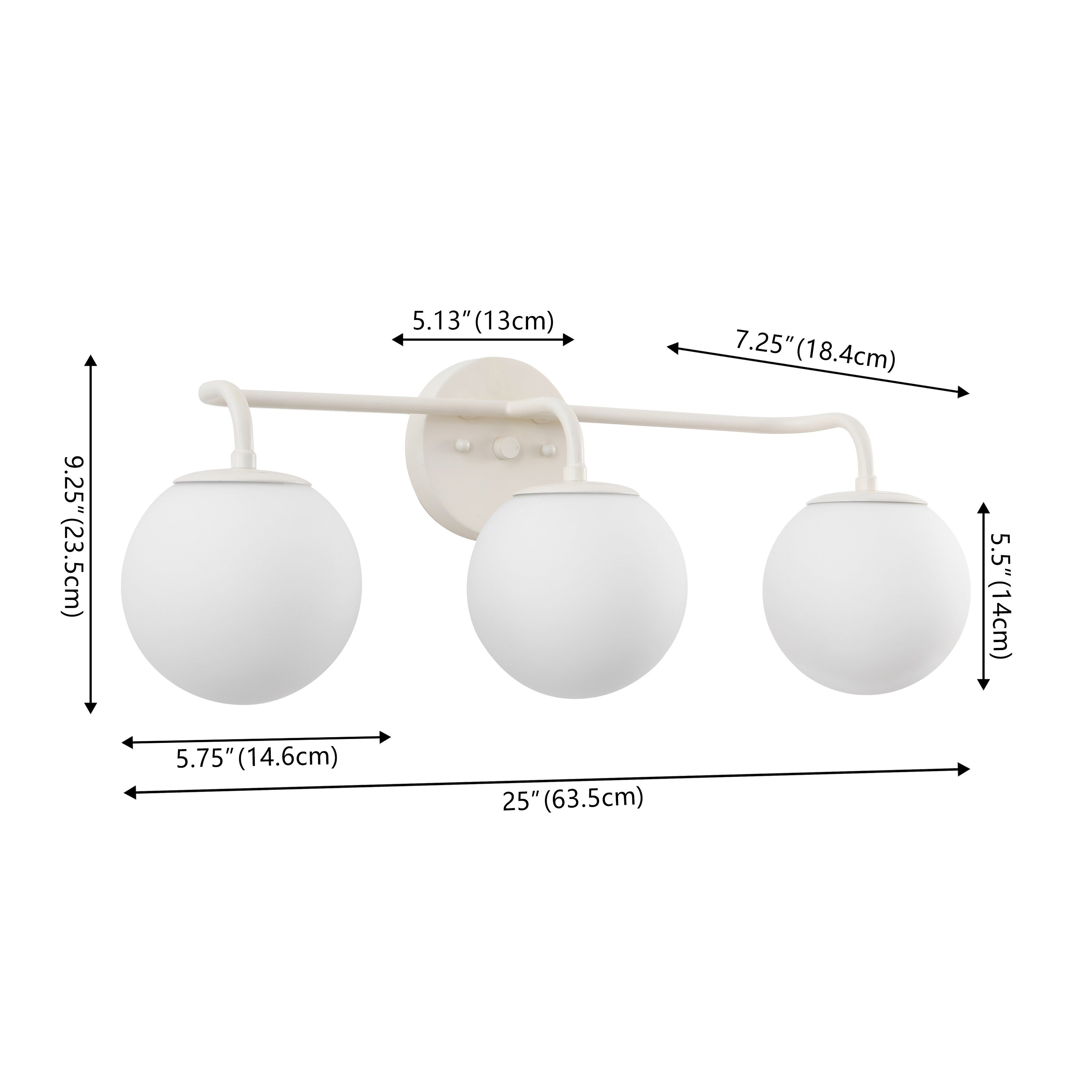 Luminaire de coiffeuse moderne à LED en métal et verre dépoli, par JONATHAN Y
